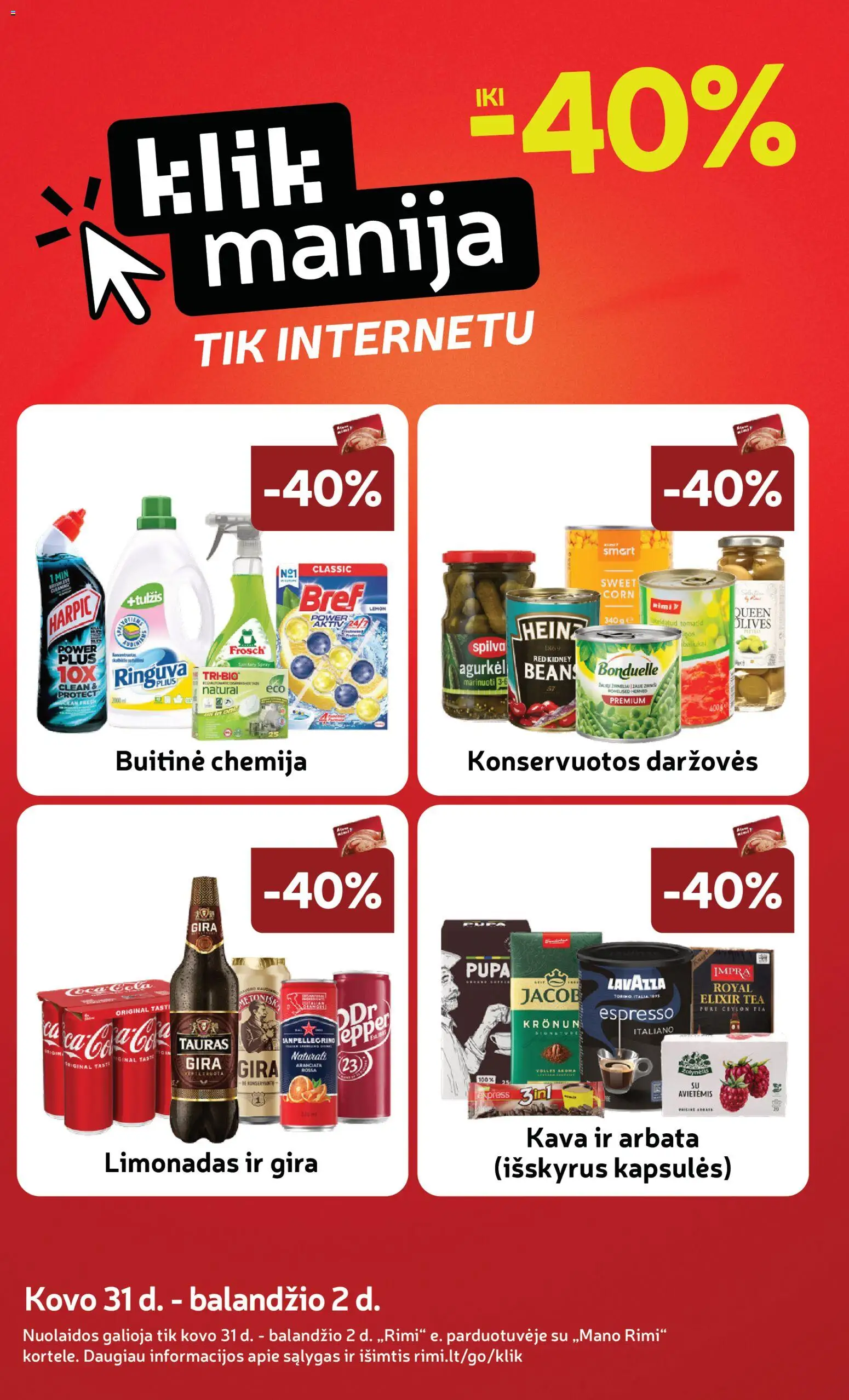 Rimi akcijos nuo 31.03.2026 | Puslapis: 28 | Prekių: Kava, Arbata, Limonadas