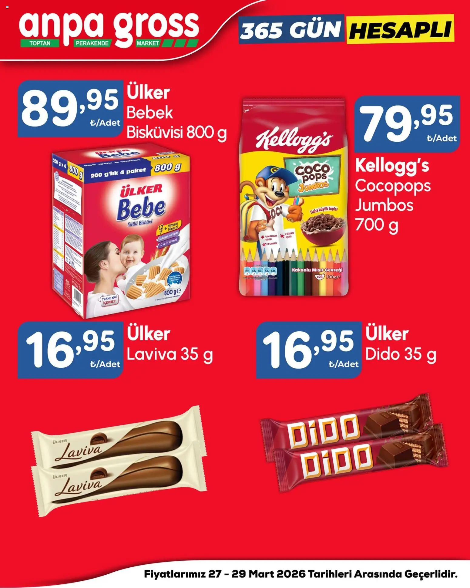 Anpa Gross Katalog - 27.03.2026 tarihinden itibaren geçerlidir | Sayfa: 12 | Ürünler: Toplar, Mısır gevreği, Mısır, Bisküvi