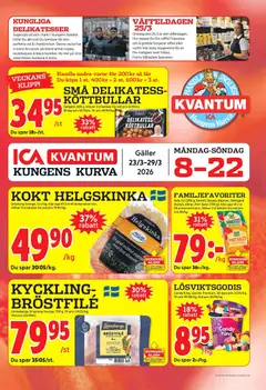 ICA Kvantum - Kungens Kurva - Förhandsvisning av reklamblad från butik ICA Kvantum aktuell från 23.03.2026