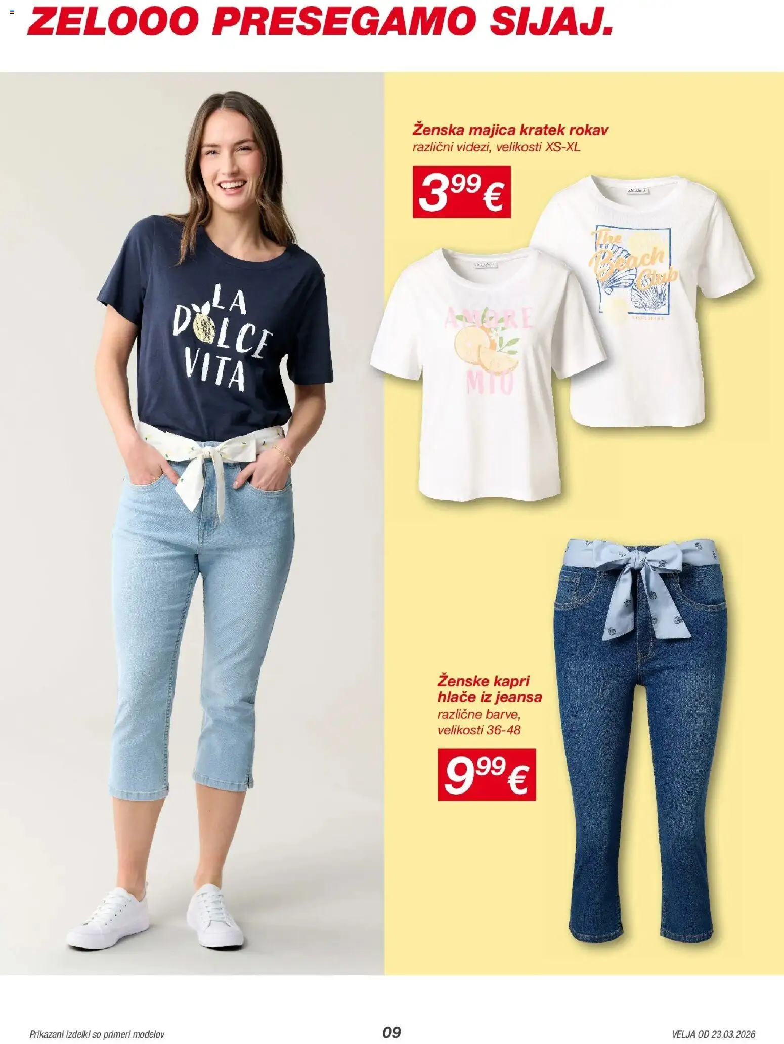 Novi Kik katalog ponudbe – veljaven od 22.03.2026 | Stran: 9 | Izdelki: Majica, Hlace