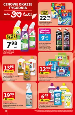 Pogląd oferty "Auchan Gazetka - 30 Lat Hipermarket" - ważna od 19.02.2026 | Strona: 28 | Produkty: Karta, Cleaner, Domestos, Zapach