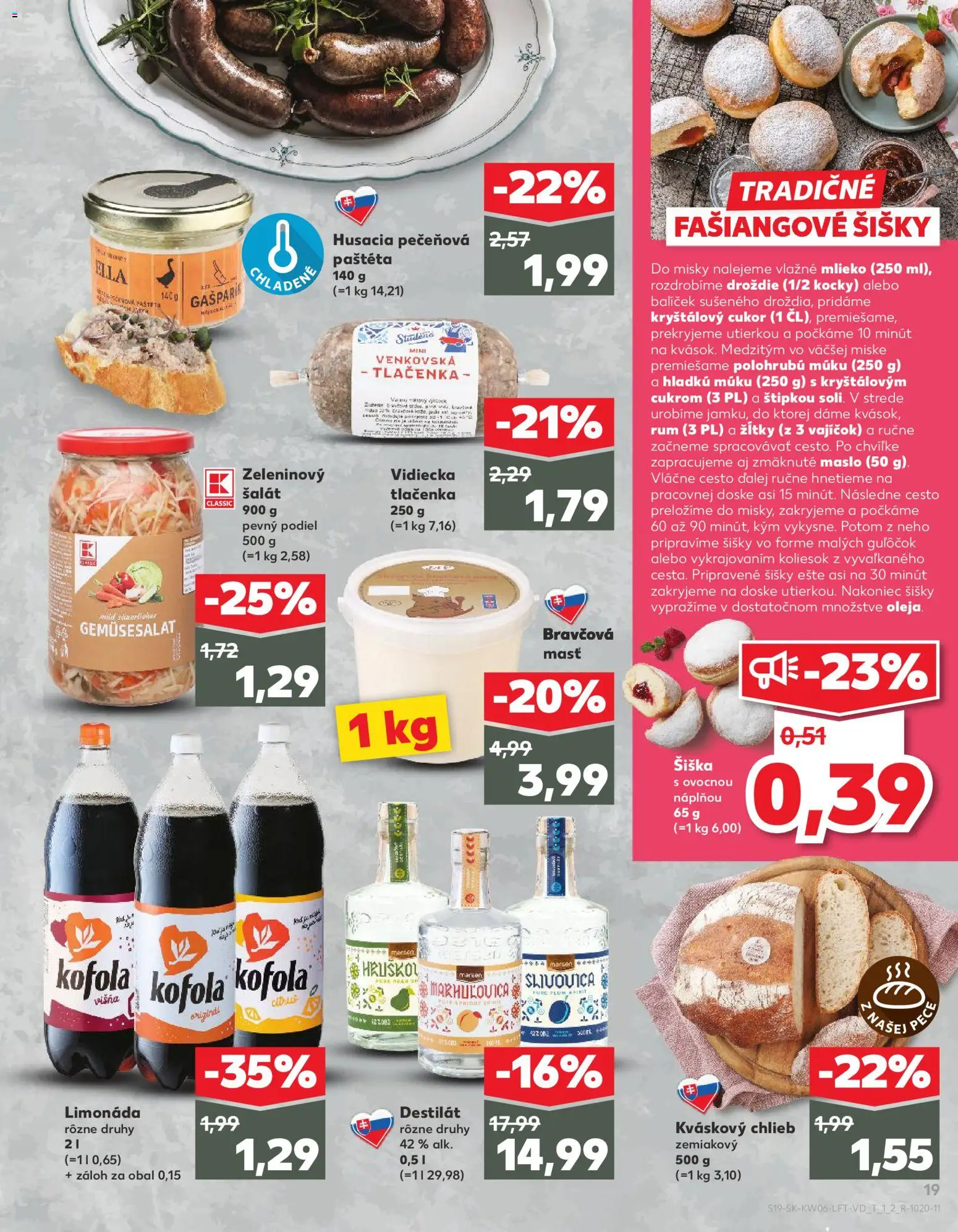 Nové Kaufland akcie – leták je platný od 05.02.2026 | Strana: 19 | Produkty: Kofola, Kryštálový cukor, Slivovica, Cukor
