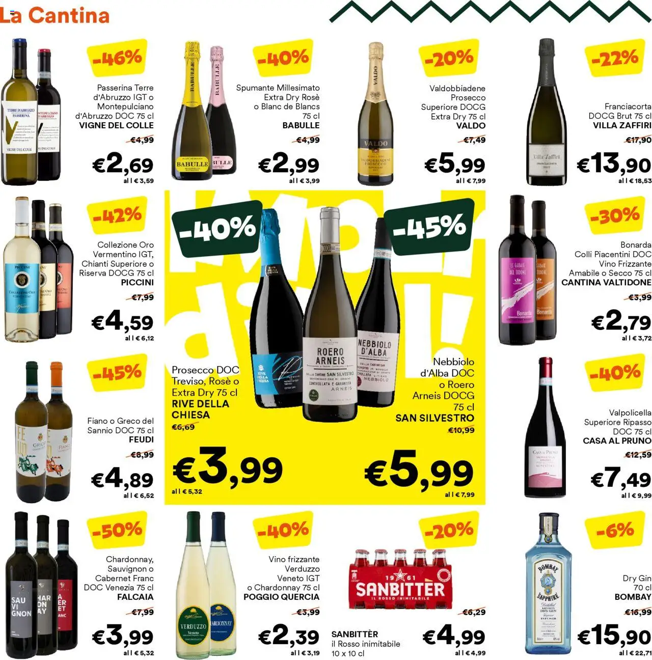 Volantino Unes del 13.08.2025 | Pagina: 6 | Prodotti: Gin, Prosecco, Vino, Spumante