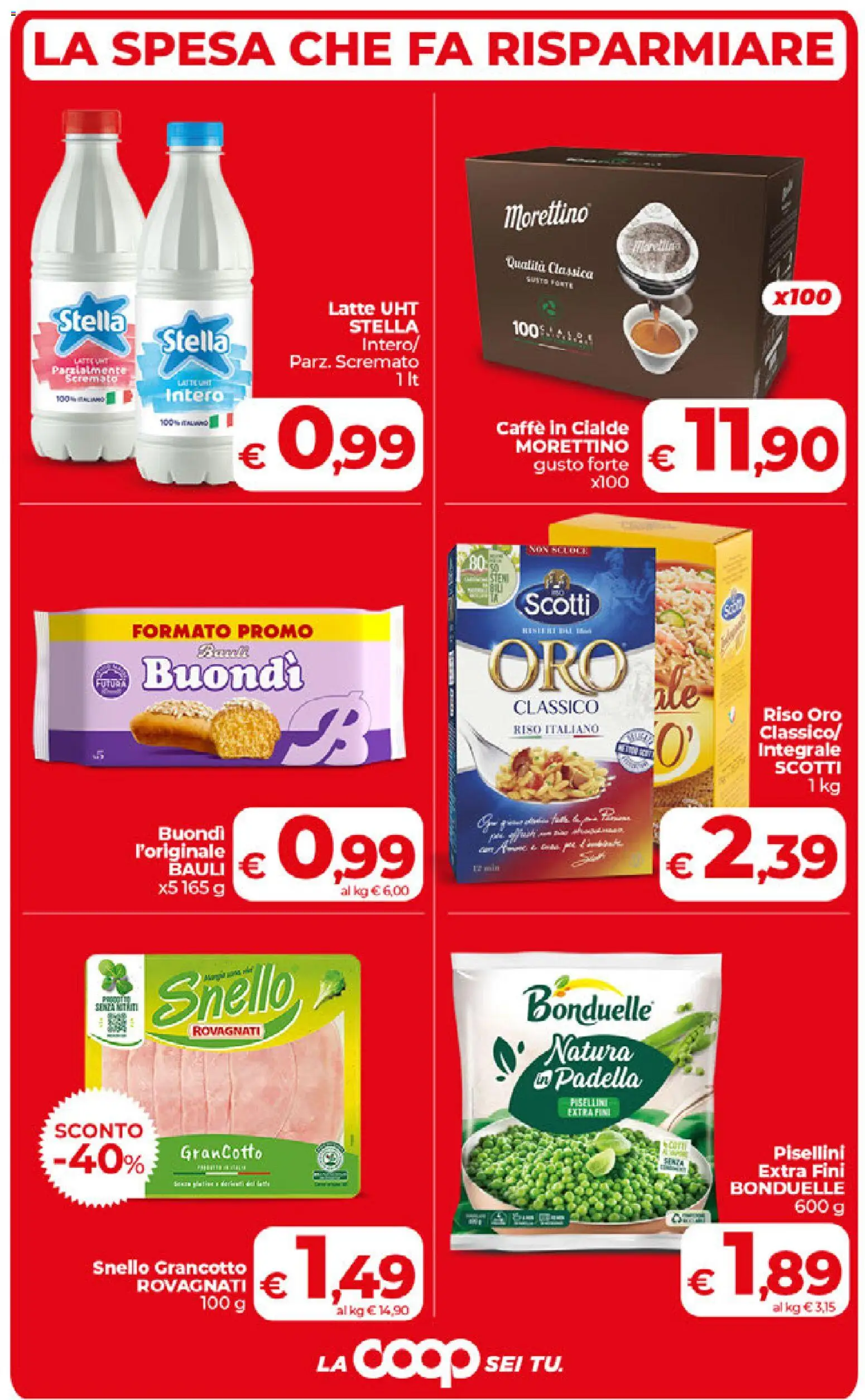 Volantino COOP del 17.03.2026 | Pagina: 2 | Prodotti: Caffè, Latte, Padella, Caffè in cialde