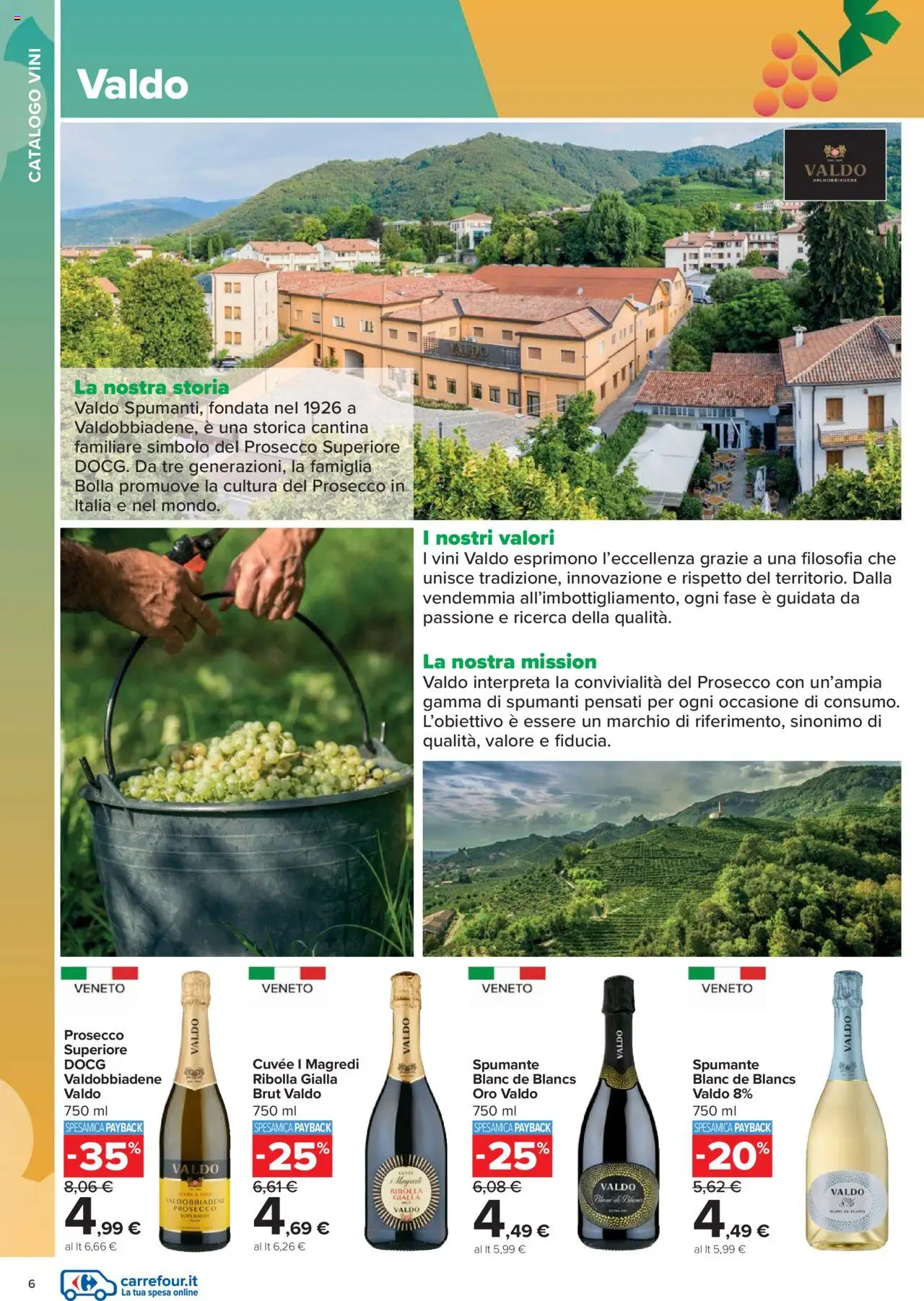 Volantino Carrefour del 06.10.2025 | Pagina: 6 | Prodotti: Prosecco, Spumante