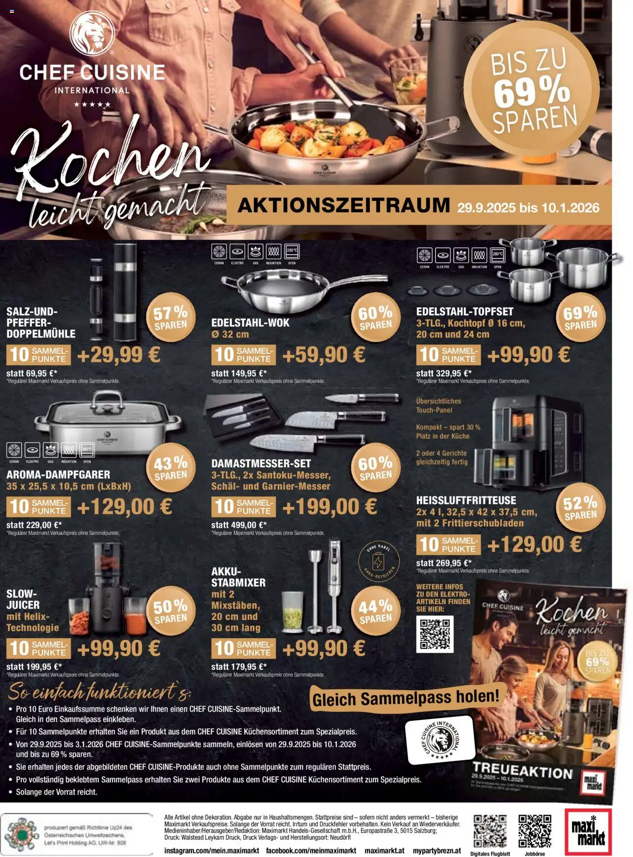Maximarkt Flugblatt gültig ab 29.09.2025 | Seite: 24 | Produkte: Pfeffer, Schal, Kabel, Ofen