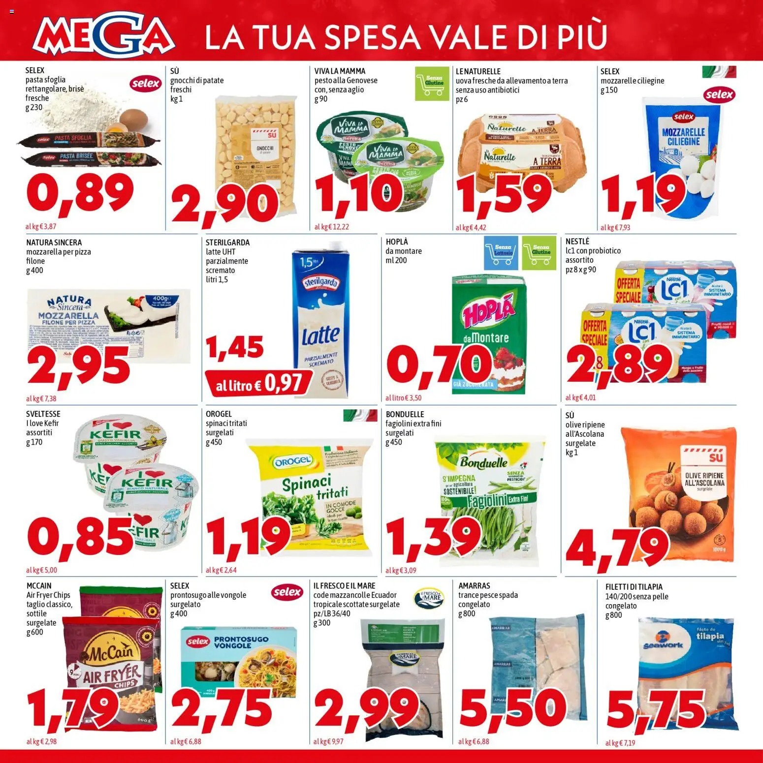 Volantino Mega del 11.12.2025 | Pagina: 8 | Prodotti: Vongole, Olive, Pesto, Fagiolini