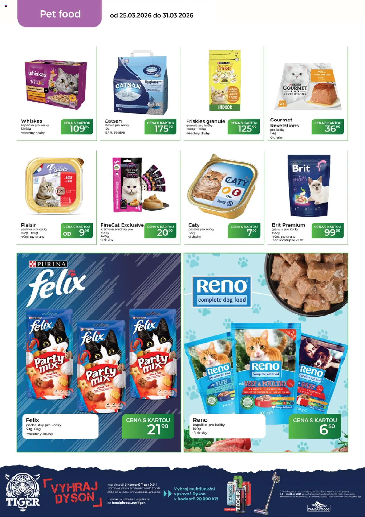 Tamda Foods leták od 25.03.2026 | Strana: 50 | Produkty: Felix, Vysavač, Stelivo, Friskies granule