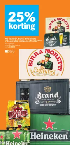 Heineken, Brand, Birra Moretti of Desperados multipacks of kratten, Multipacks of crates of Heineken, Brand, Birra Moretti or Desperados - Voorbeeld van een folder van Albert Heijn, geldig van 16.03.2026 | Pagina: 27 | Producten: Dijoni mustár, Borjúlábszár