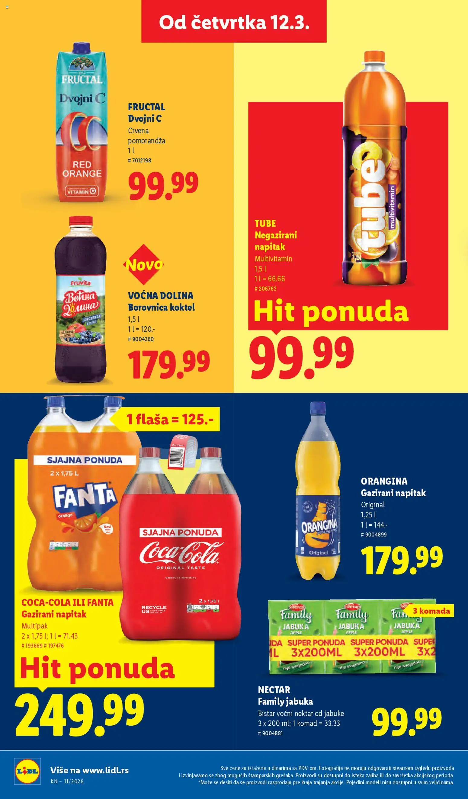 Lidl katalog - važi od 12.03.2026 | Strana: 30 | Proizvode: Nektar, Borovnica, Pomorandza, Jabuke