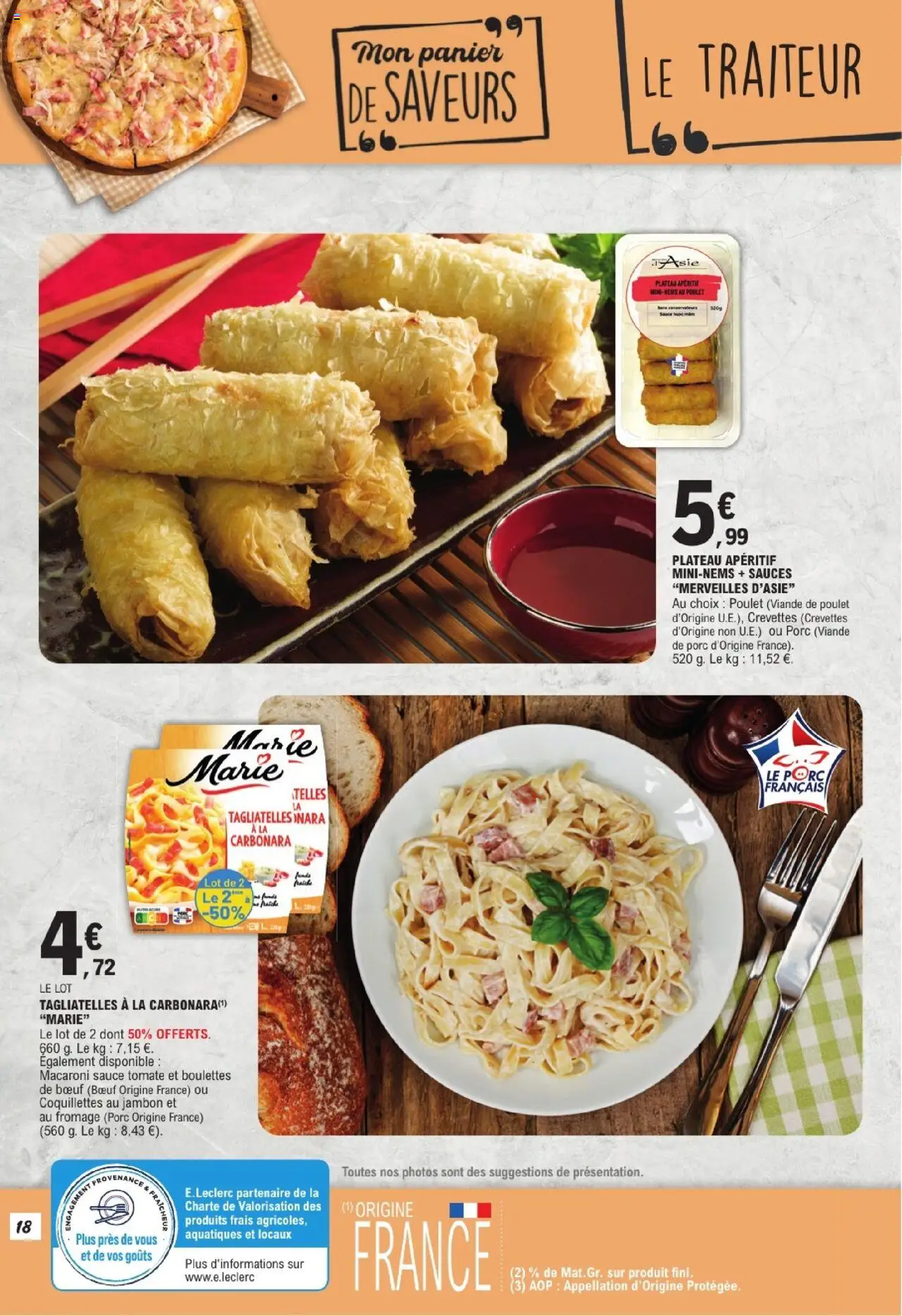  | Page: 18 | Produits: Panier, Fromage, Porc, Coquillettes