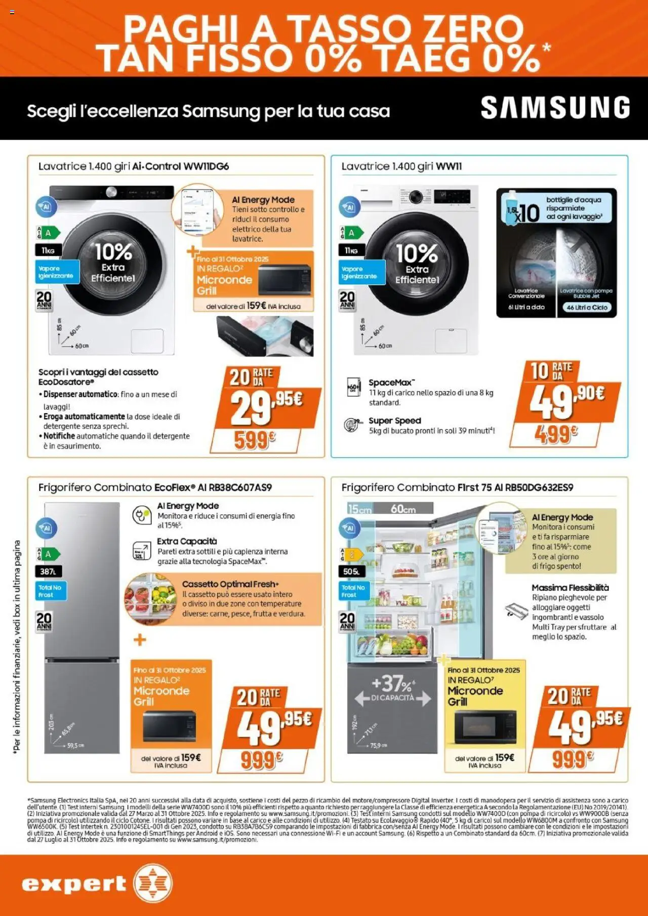Volantino Expert del 25.09.2025 | Pagina: 17 | Prodotti: Frutta, Lavatrice, Vassoio, Samsung