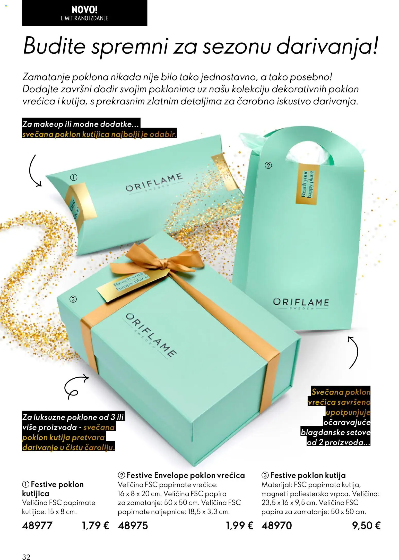Oriflame katalog | vrijedi od 19.11.2025 | Stranica: 32 | Proizvodi: Kutija, Poklon vrećica