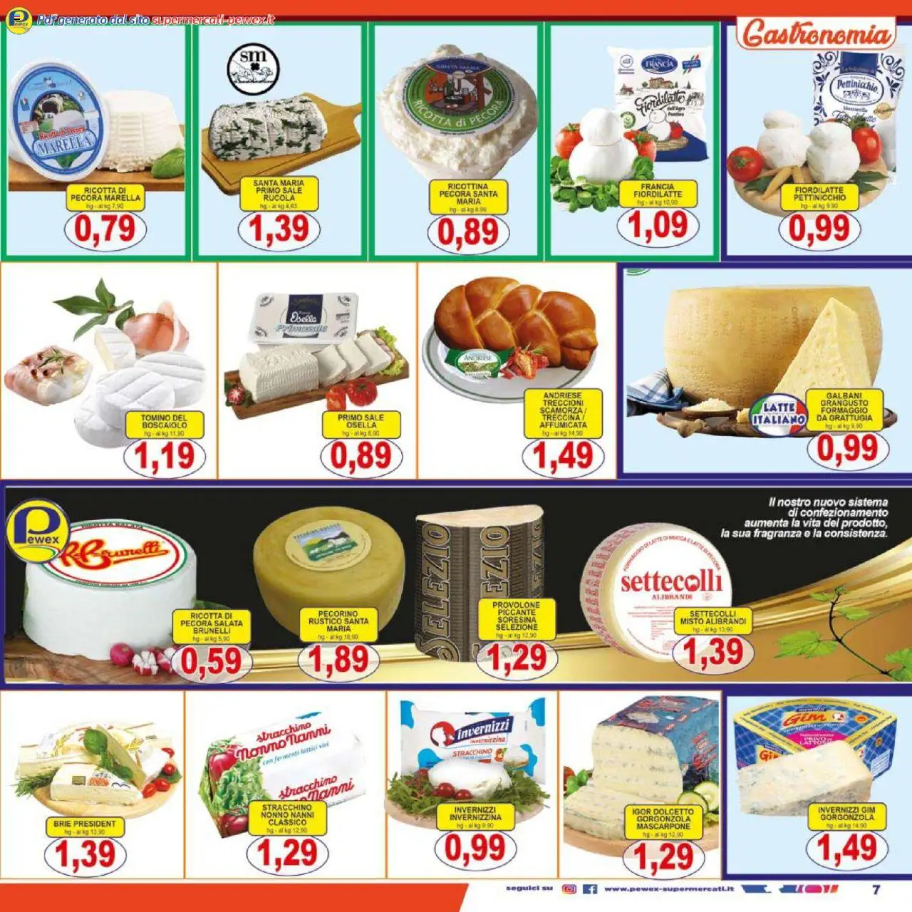 Volantino Pewex del 17.10.2025 | Pagina: 7 | Prodotti: Latte, Pecorino, Tomino, Fragranza