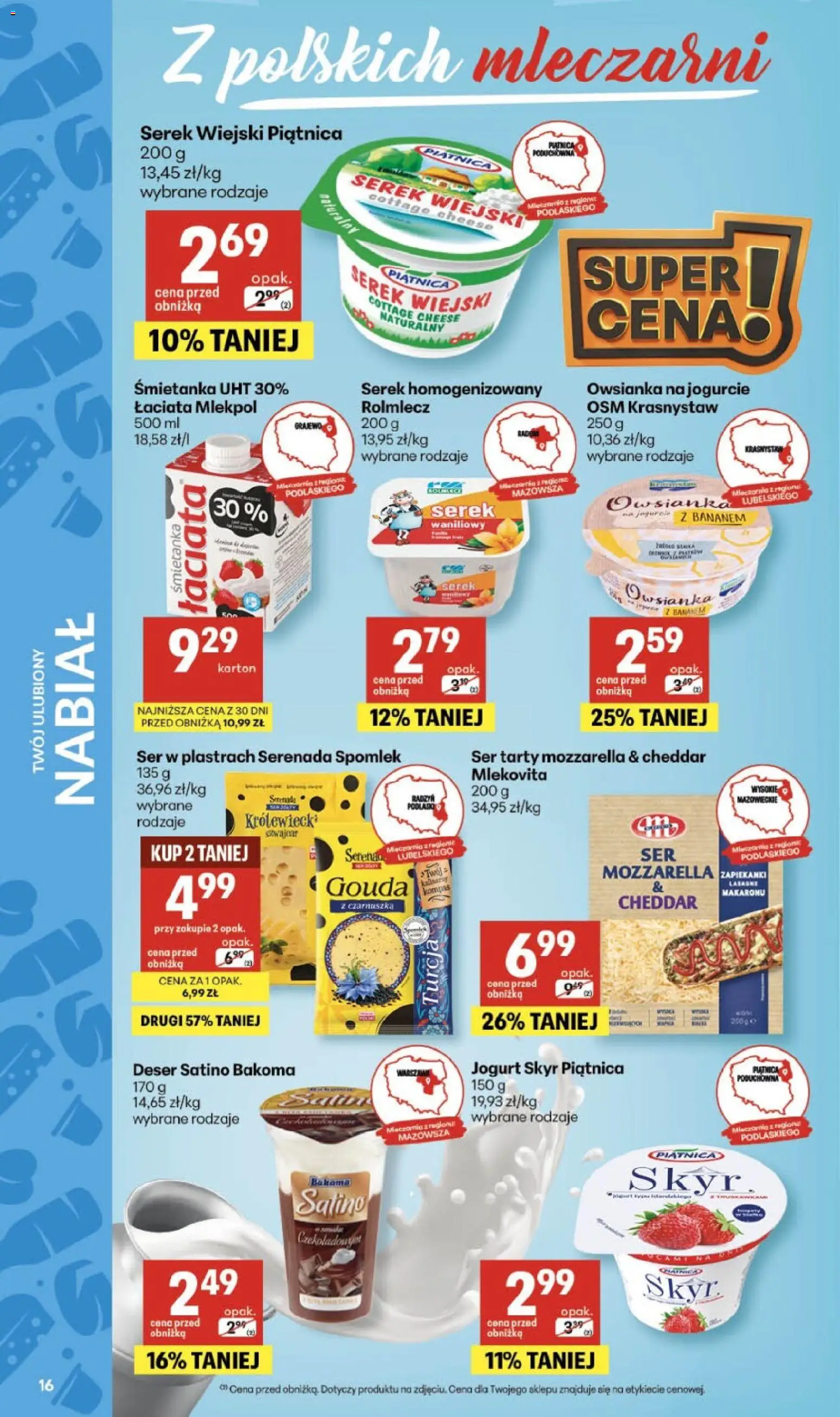 Delikatesy Centrum Gazetka od 26.02.2026 | Strona: 16 | Produkty: Lasagne, Ser, Mozzarella, Skyr