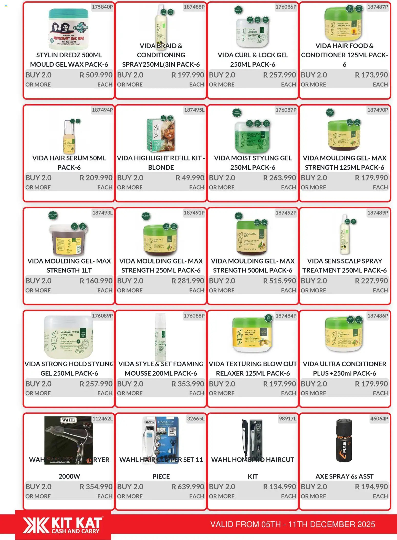 New KIT KAT Cash & Carry catalogue – valid from 05.12.2025 | Page: 20 | Products: Serum, Wax, Oil, Relaxer
