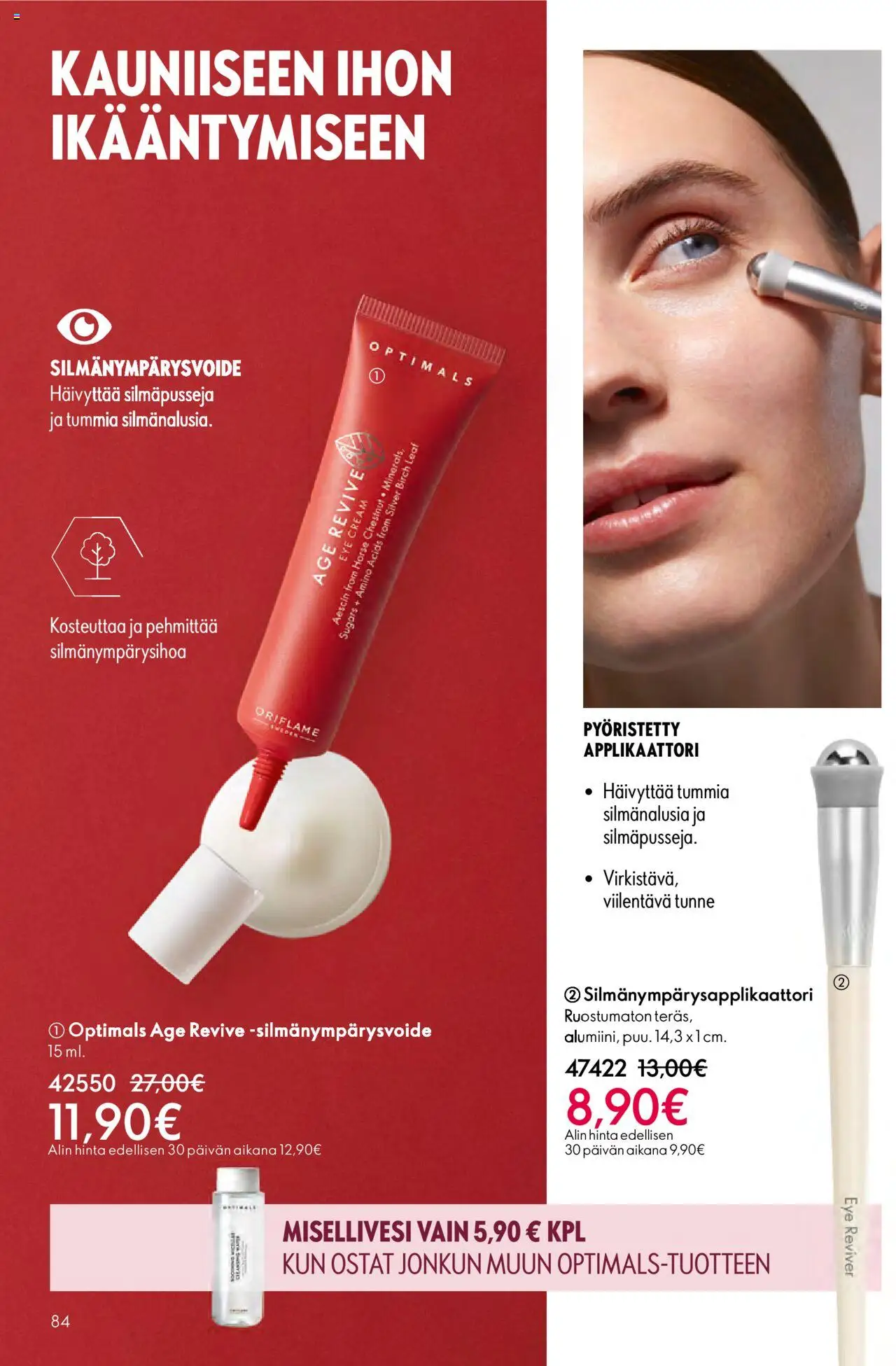 Oriflame - Esite 14 – voimassa 08.10.2025 alkaen | Sivu: 84 | Tuotteet: Misellivesi, Silmänympärysvoide