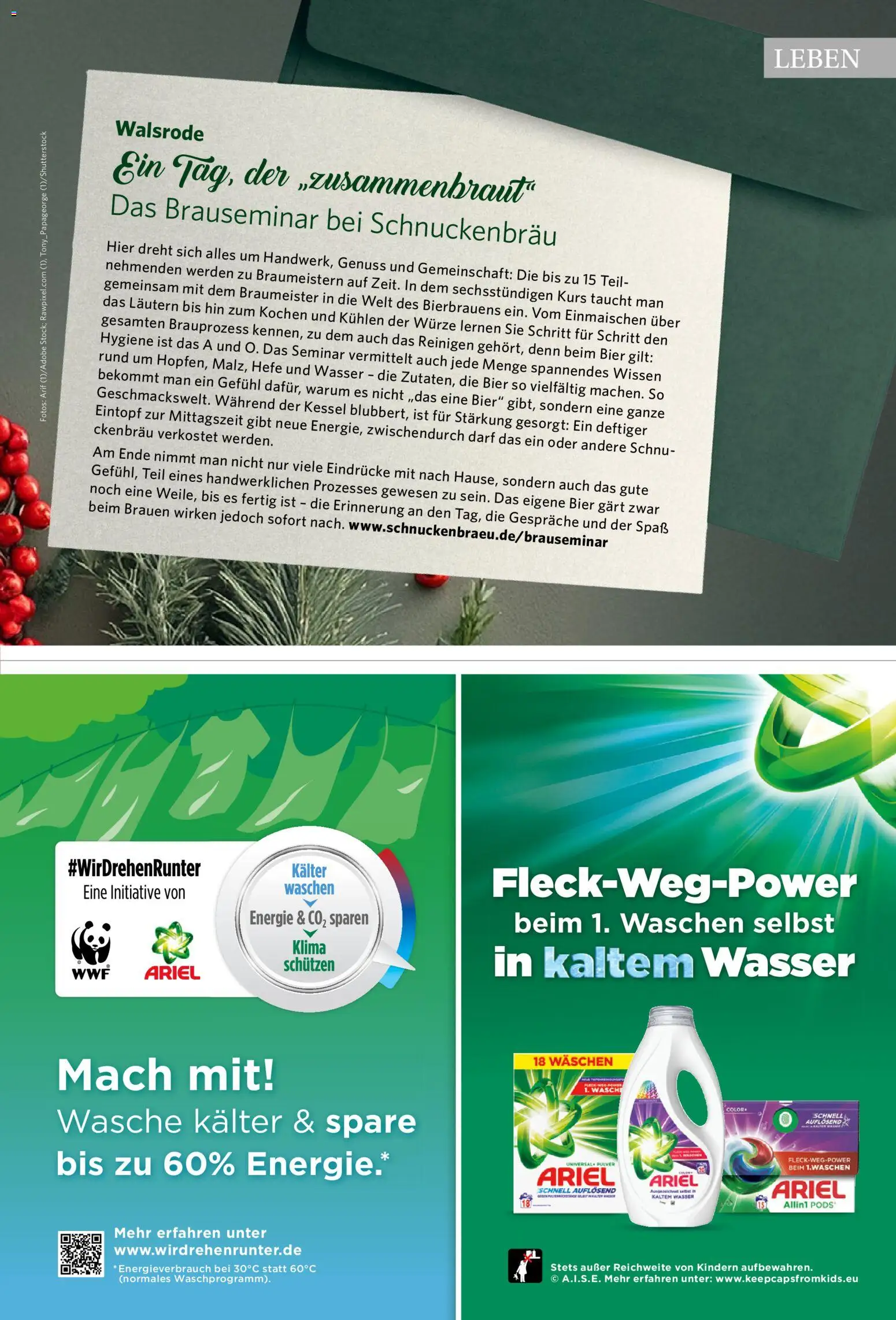 Famila Nordwest  myTime November 2025 – gültig ab 01.11.2025 | Seite: 81 | Produkte: Ariel, Bier, Wasser