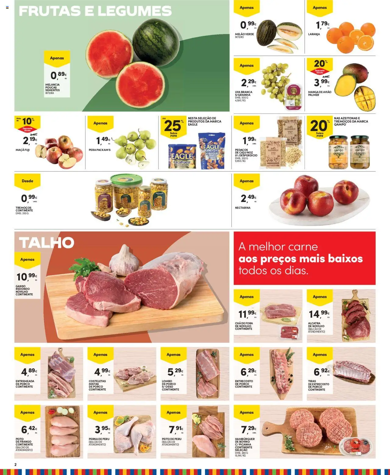 Continente - Madeira │ válido de 05.08.2025 | Página: 2 | Produtos: Peito de frango, Frango, Maça, Melancia