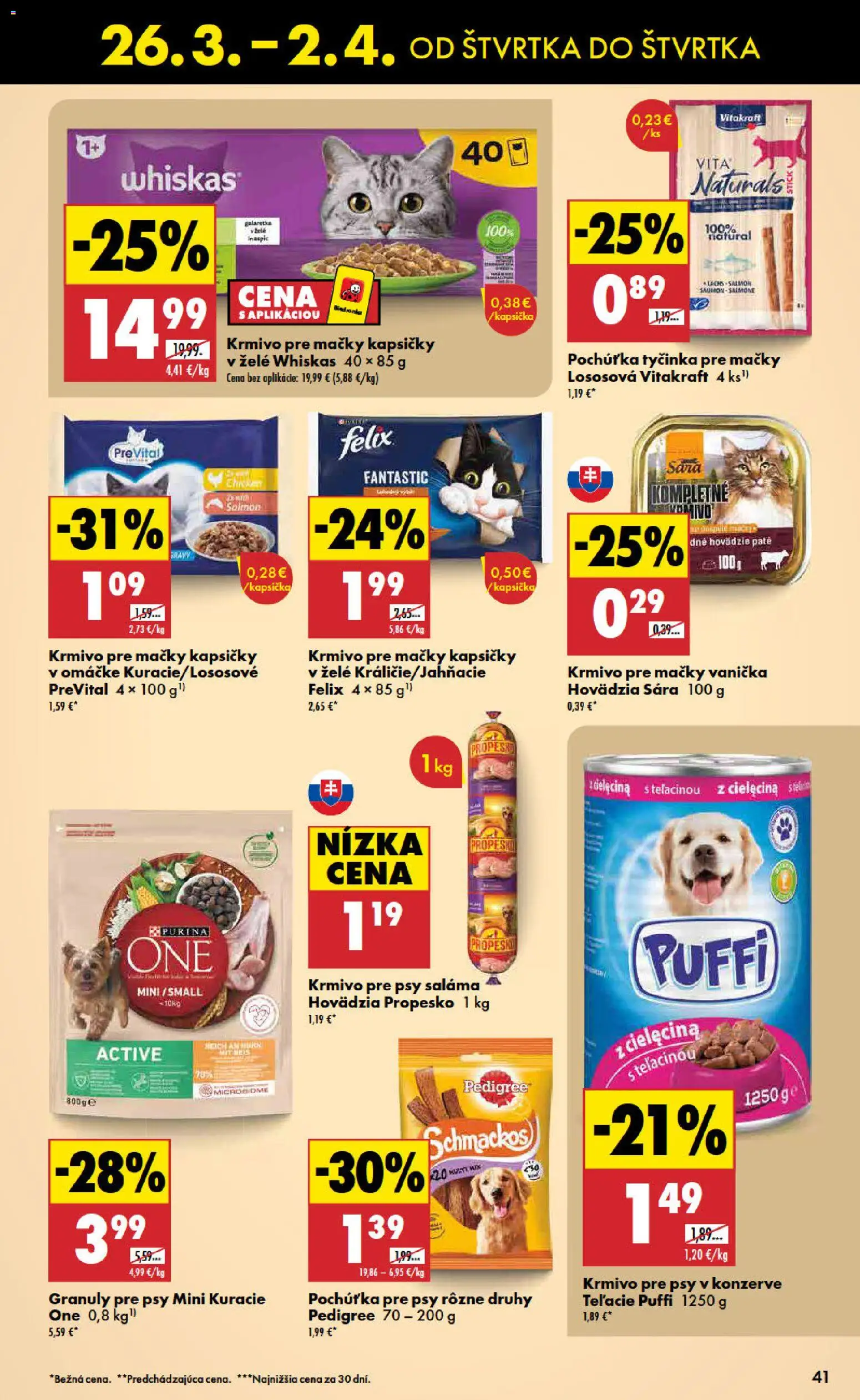 Nové Biedronka akcie – leták je platný od 26.03.2026 | Strana: 41 | Produkty: Felix, Whiskas