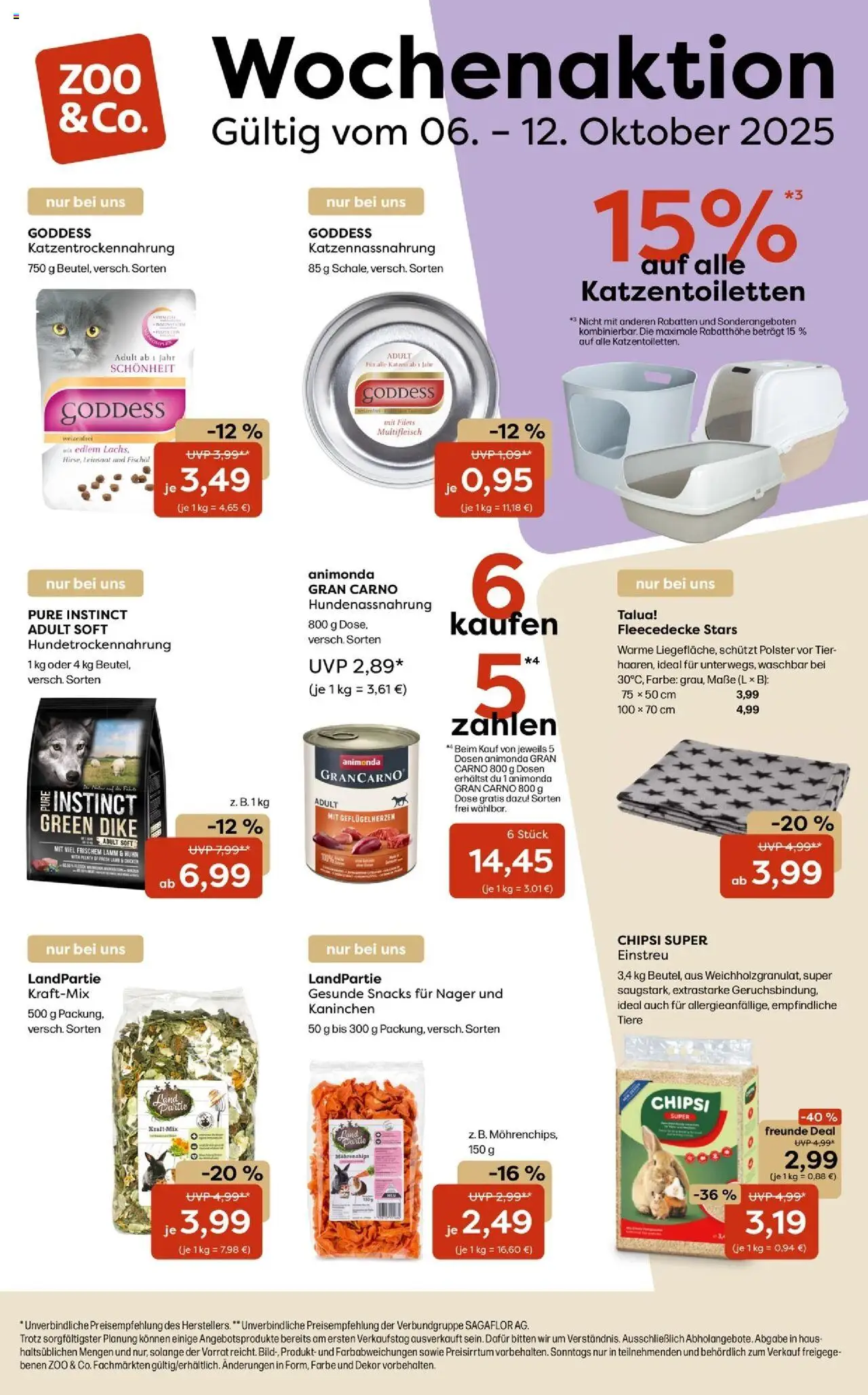 Zoo & co Prospekt – gültig ab 06.10.2025 | Seite: 1 | Produkte: Kaninchen