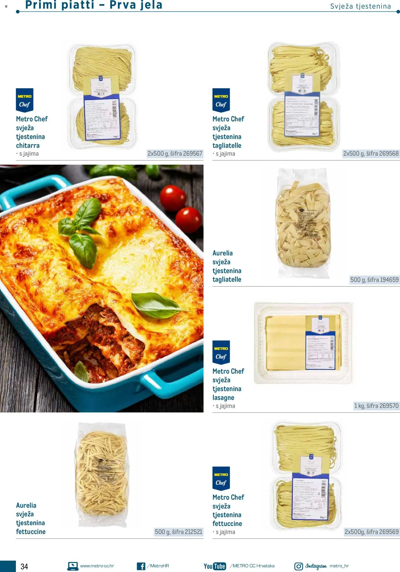 Metro katalog | vrijedi od 05.03.2026 | Stranica: 34 | Proizvodi: Lasagne, Tjestenina