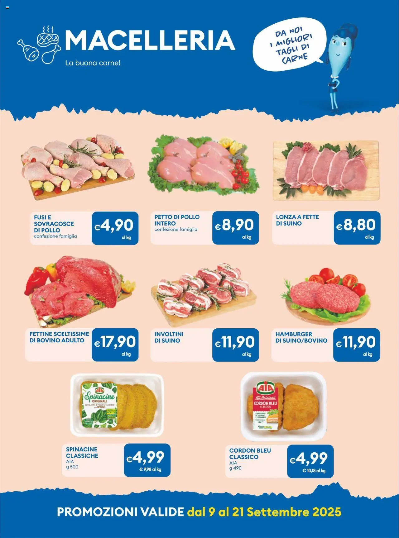 Volantino MD Discount del 09.09.2025 | Pagina: 7 | Prodotti: Bovino, Suino, Spinaci, Hamburger