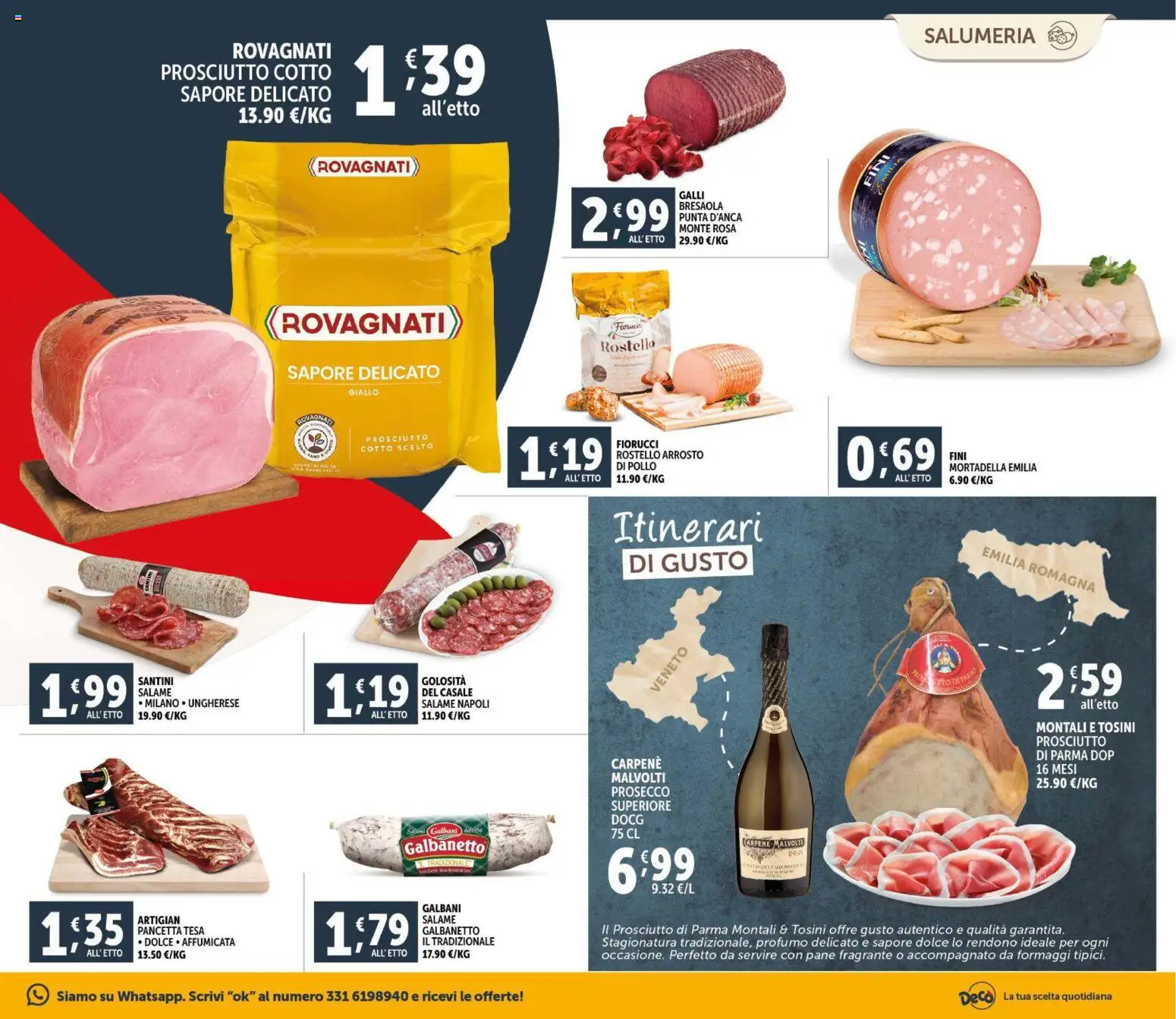 Volantino Decò del 11.02.2026 | Pagina: 3 | Prodotti: Pane, Salame, Bresaola, Pancetta