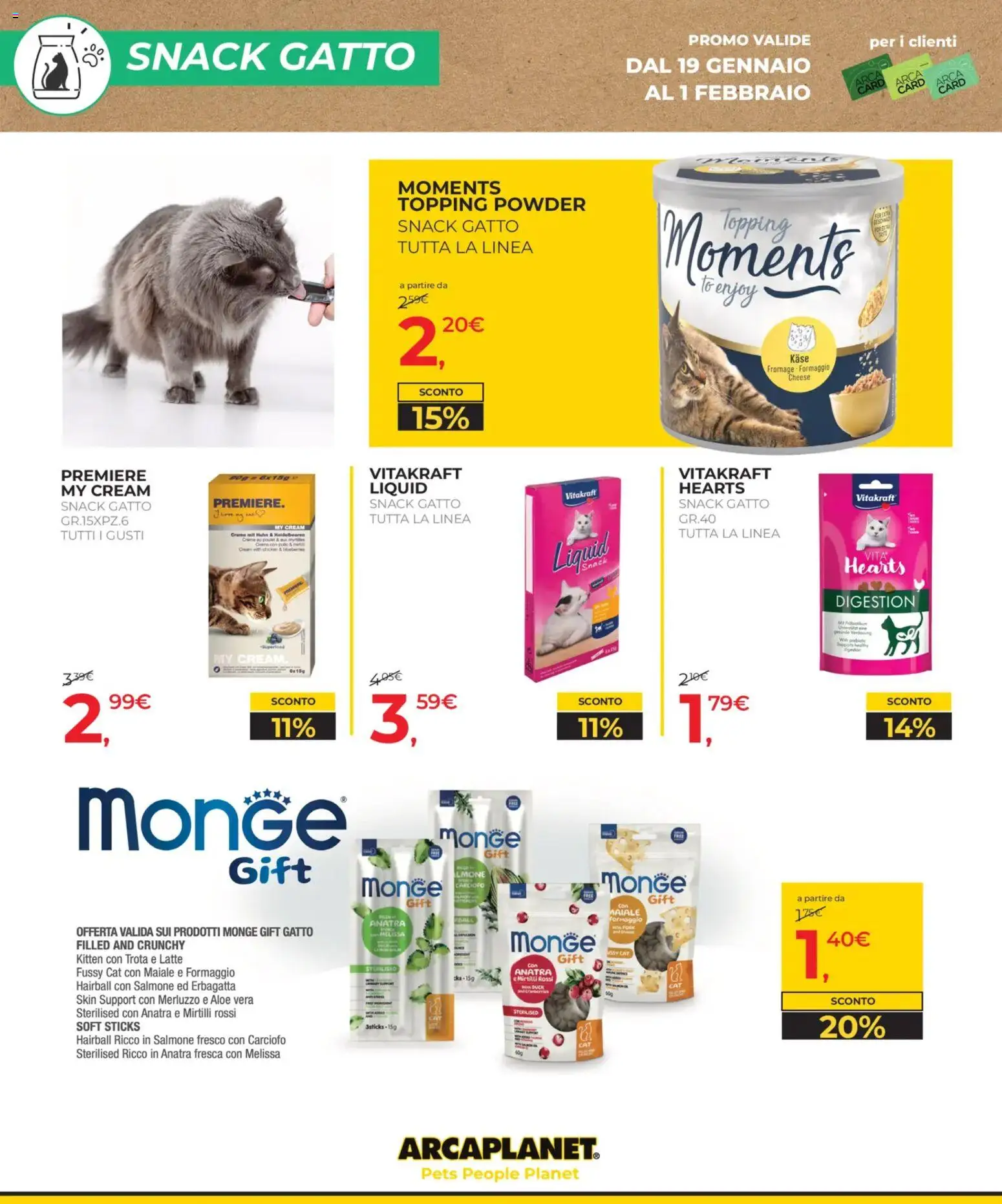 Volantino Arcaplanet del 19.01.2026 | Pagina: 10 | Prodotti: Salmone, Merluzzo, Salmone fresco, Aloe vera