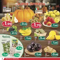 Anteprima del volantino Volantino MerSi Supermercati	 valido a partire dal 08.10.2025 | Pagina: 2 | Prodotti: Kiwi, Patate, Ananas, Uva