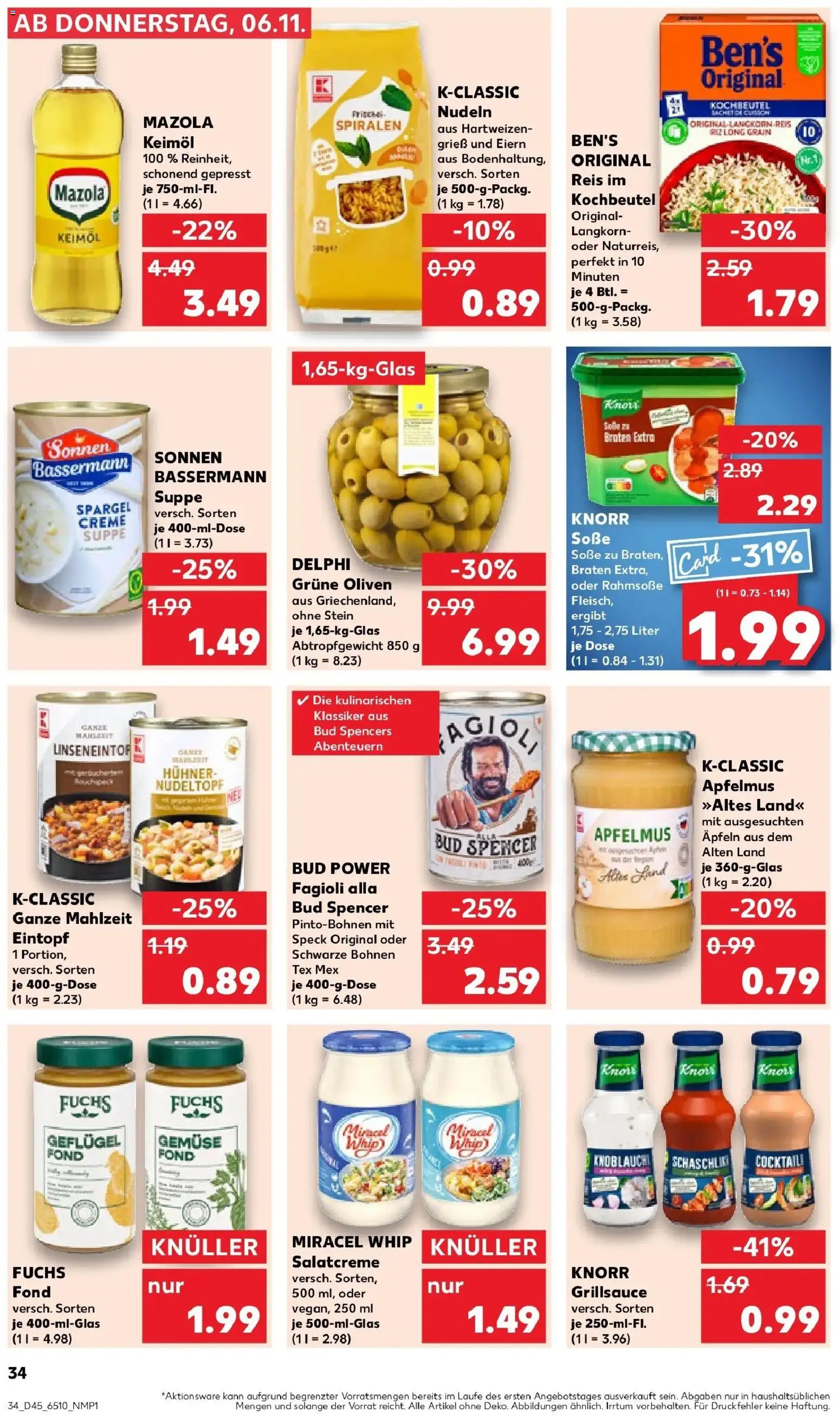 Kaufland prospekt Alsdorf	 – gültig ab 10.11.2025 | Seite: 34 | Produkte: Spargel, Miracel whip, Gemüse, Soße