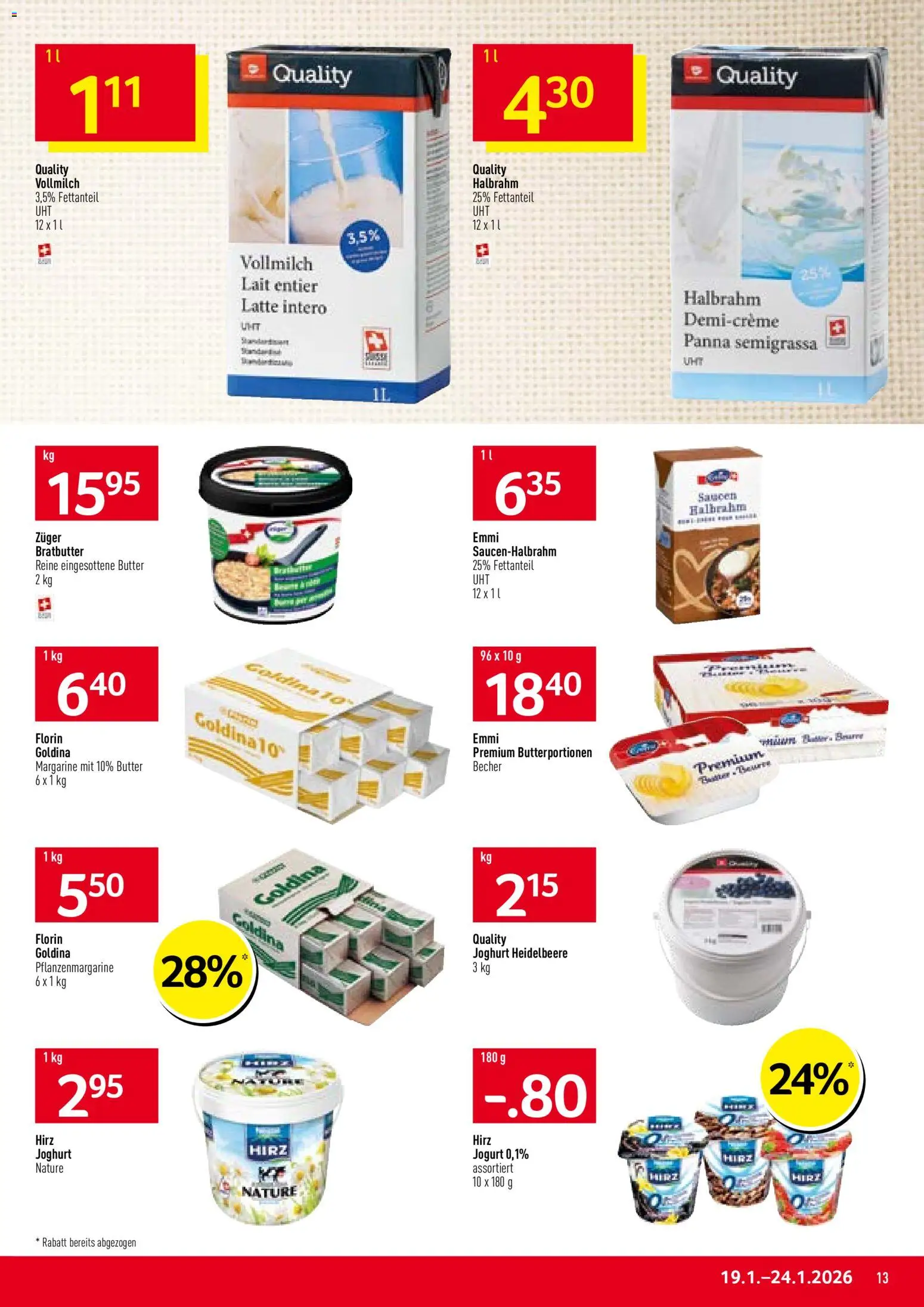 Prodega Aktionen – gültig ab 19.01.2026 | Seite: 13 | Produkte: Butter, Joghurt