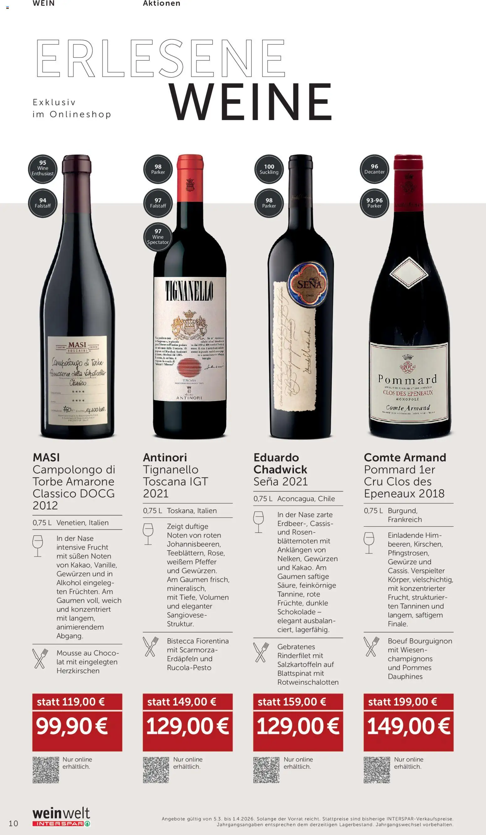 Interspar Wein Welt gültig ab 05.03.2026 | Seite: 10 | Produkte: Gewürze, Pfeffer, Schokolade