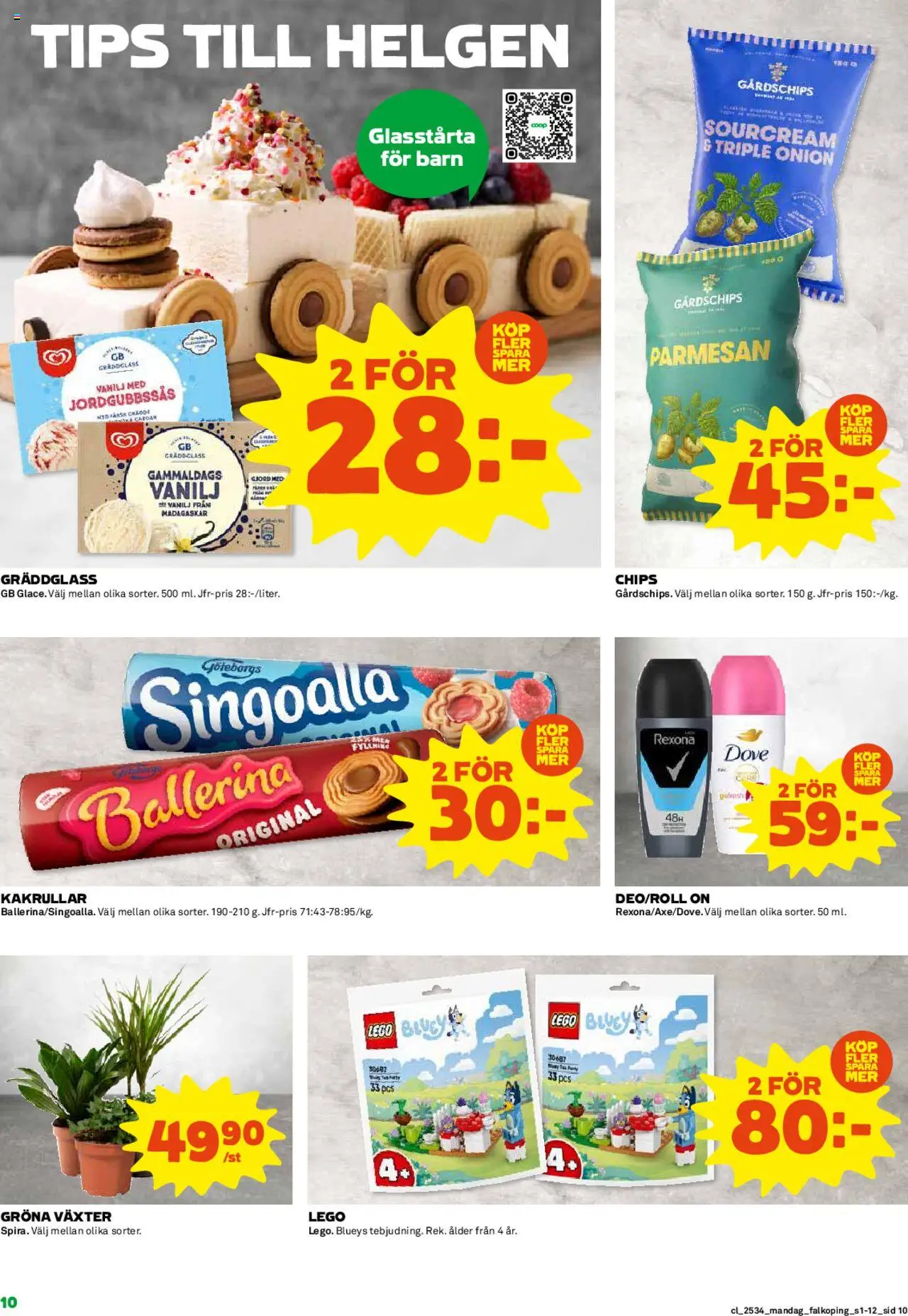 Coop reklamblad aktuell från 18.08.2025 | Sida: 10 | Produkter: Ballerina, Singoalla, Chips, Bh