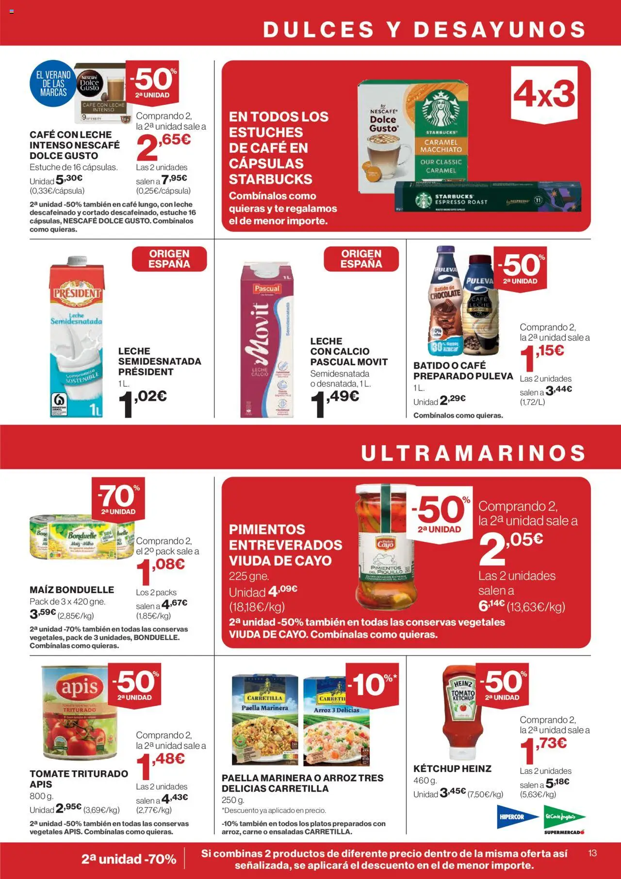 Hipercor catálogo │ válido desde el 14.08.2025 | Página: 15 | Productos: Café, Chocolate, Arroz, Té