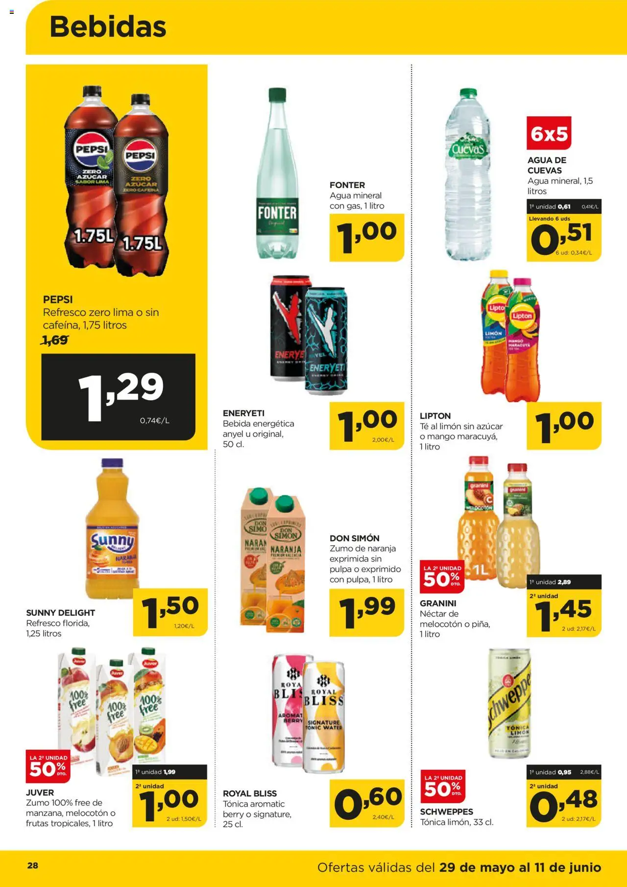 Alimerka folleto Castilla y León │ válido desde el 29.05.2025 | Página: 28 | Productos: Ροζ πιπέρι, Ρούτερ, Κορνίζα, Agua mineral