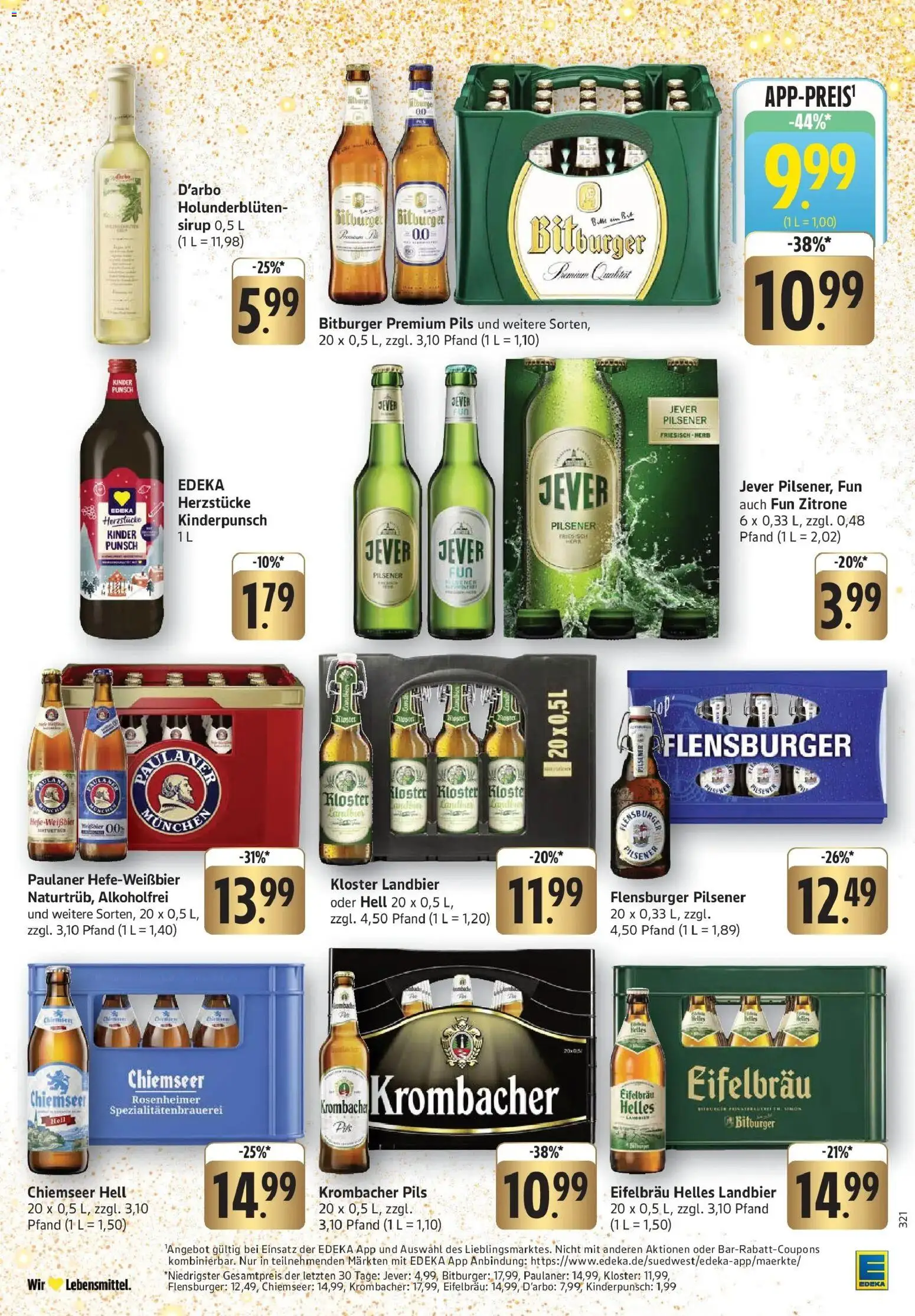 Edeka prospekt Bitburg	 – gültig ab 15.12.2025 | Seite: 25 | Produkte: Pils, Hefe weissbier, Jever, Krombacher