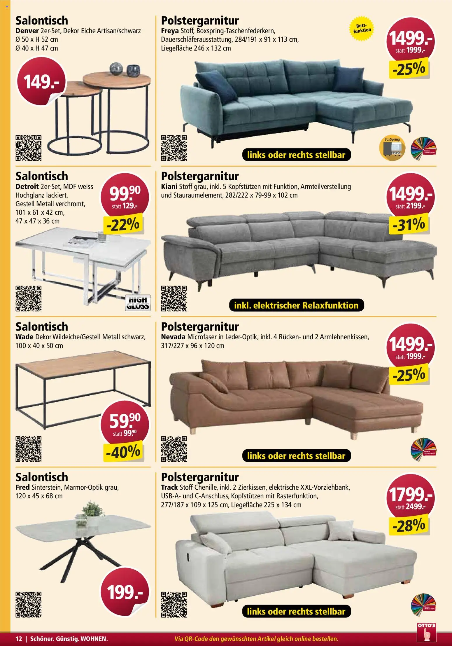 Otto's Aktionen Möbelflyer – gültig ab 01.01.2026 | Seite: 12 | Produkte: Bett