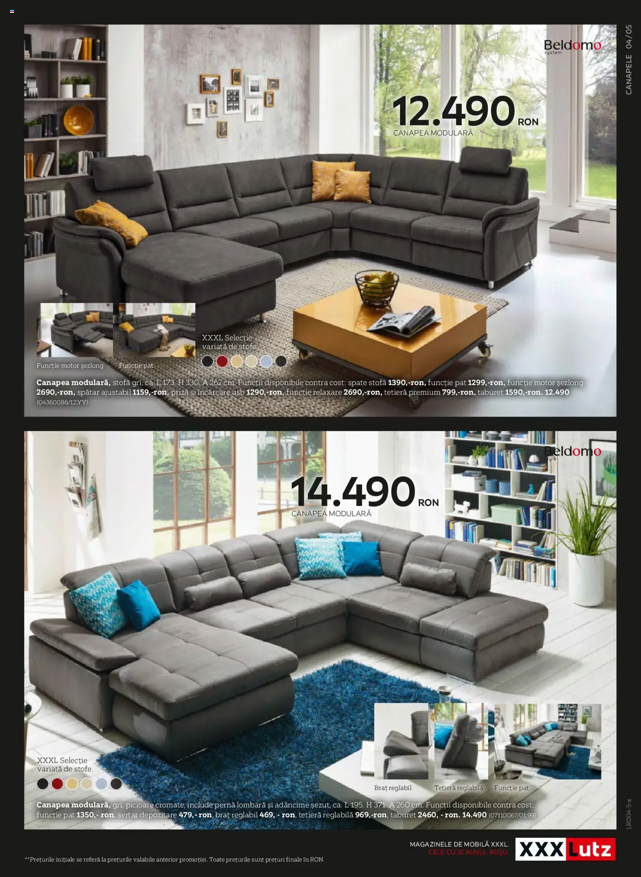 Noul catalog XXXLutz – valabil de la 07.04.2025 | Pagină: 5 | Produse: Pat, Șezlong, Canapea, Taburet