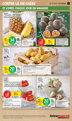 Intermarché - Prévisualisation de ANANAS, Variété: Extra Sweet Calibre: A8 Catégorie : 1 valide à partir de 23.12.2025 | Page: 9 | Produits: Fruit de la passion, Pomme de terre, Pomme de terre de consommation, Pommes