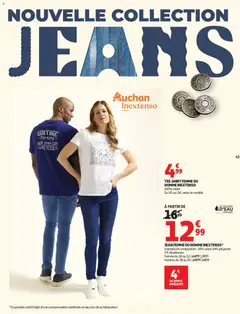 Auchan - Prévisualisation de Auchan - Produits laitiers valide à partir de 17.02.2026 | Page: 43 | Produits: Jeans, Coton