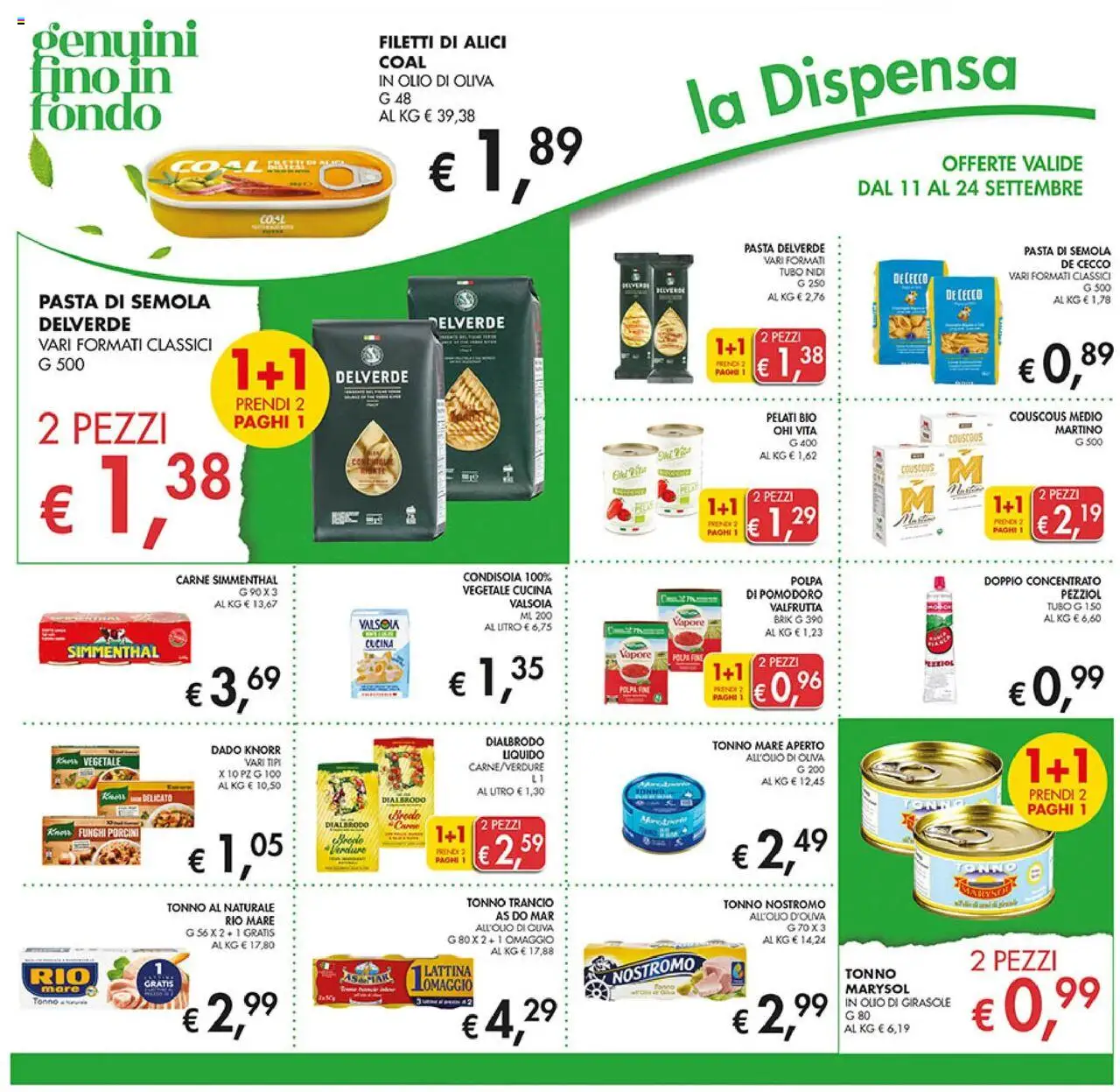 Volantino Coal del 11.09.2025 | Pagina: 18 | Prodotti: Tubo, Funghi, Olio di girasole, Alici