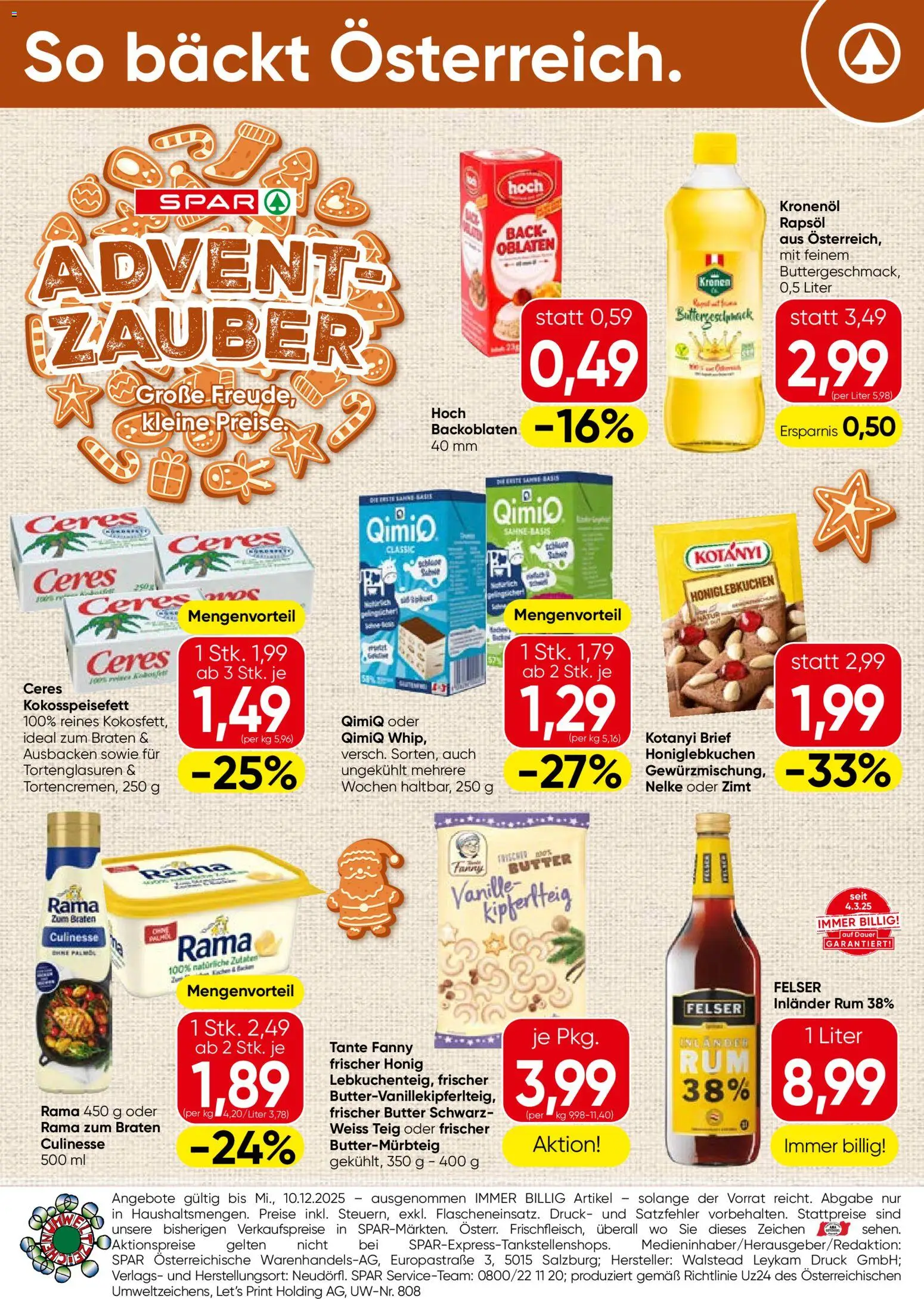 Spar Backen - Salzburg gültig ab 13.11.2025 | Seite: 4 | Produkte: Butter