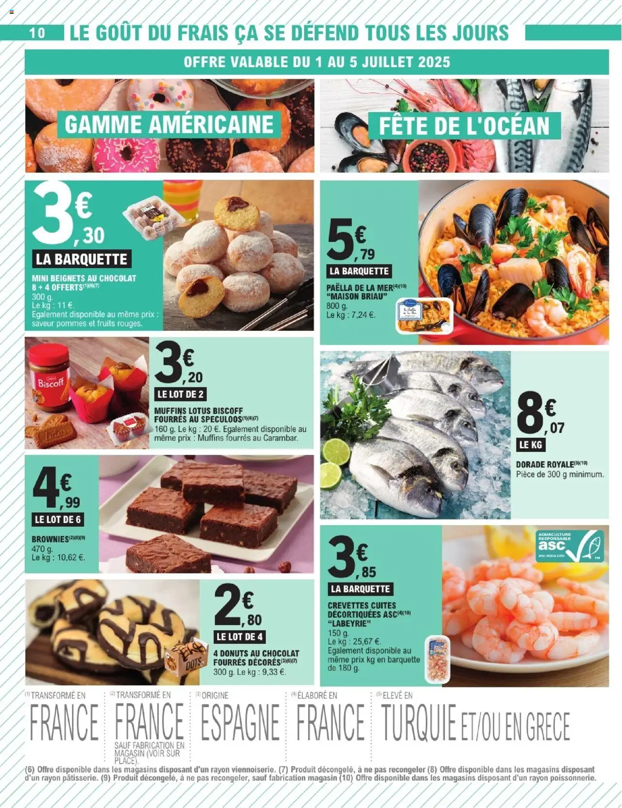  | Page: 10 | Produits: Crevettes, Spéculoos, Dorade royale, Chocolat