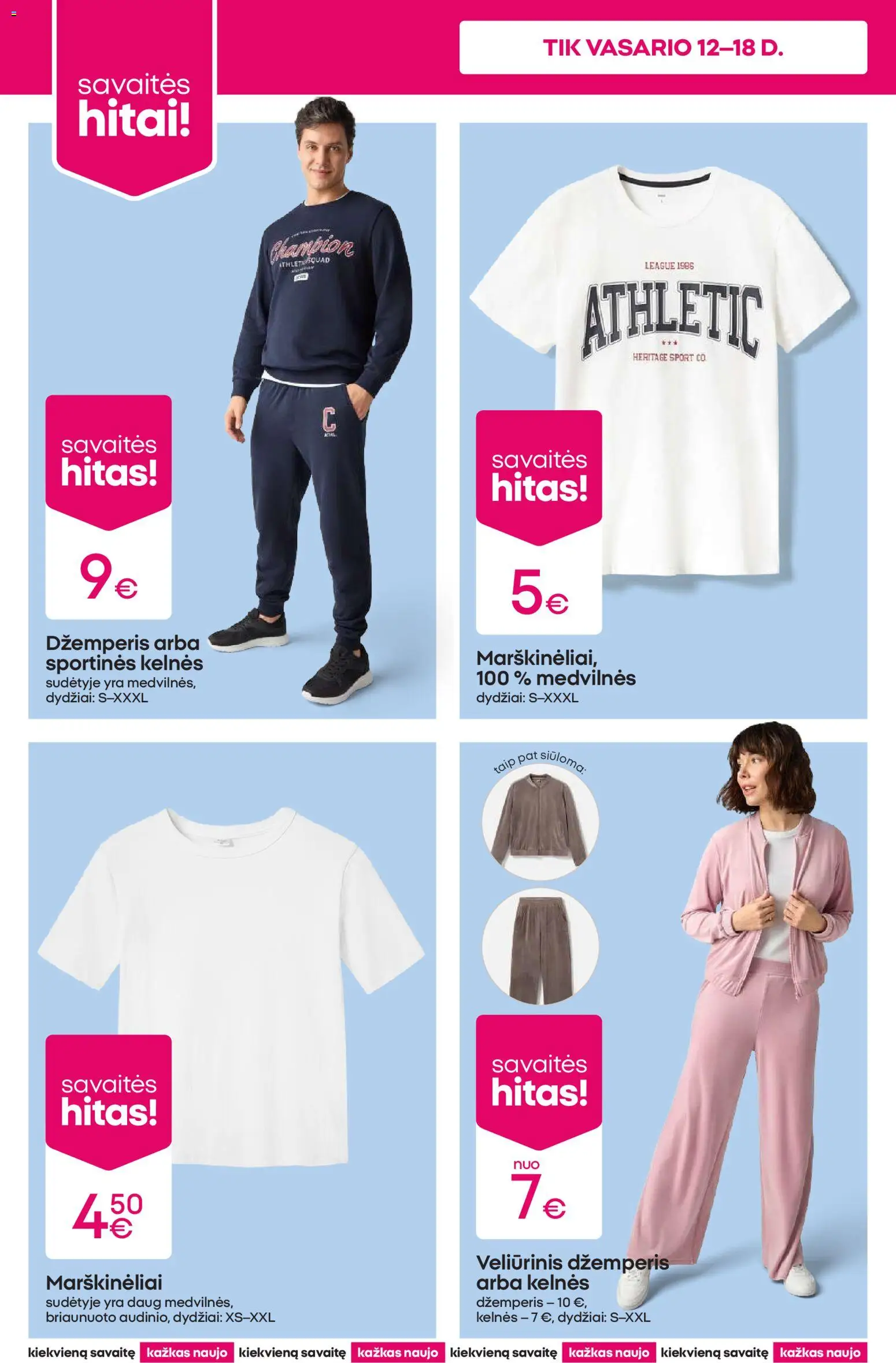 Pepco akcijos nuo 12.02.2026 | Puslapis: 4 | Prekių: Sportinės kelnės, Marškinėliai, Džemperis, Kelnes