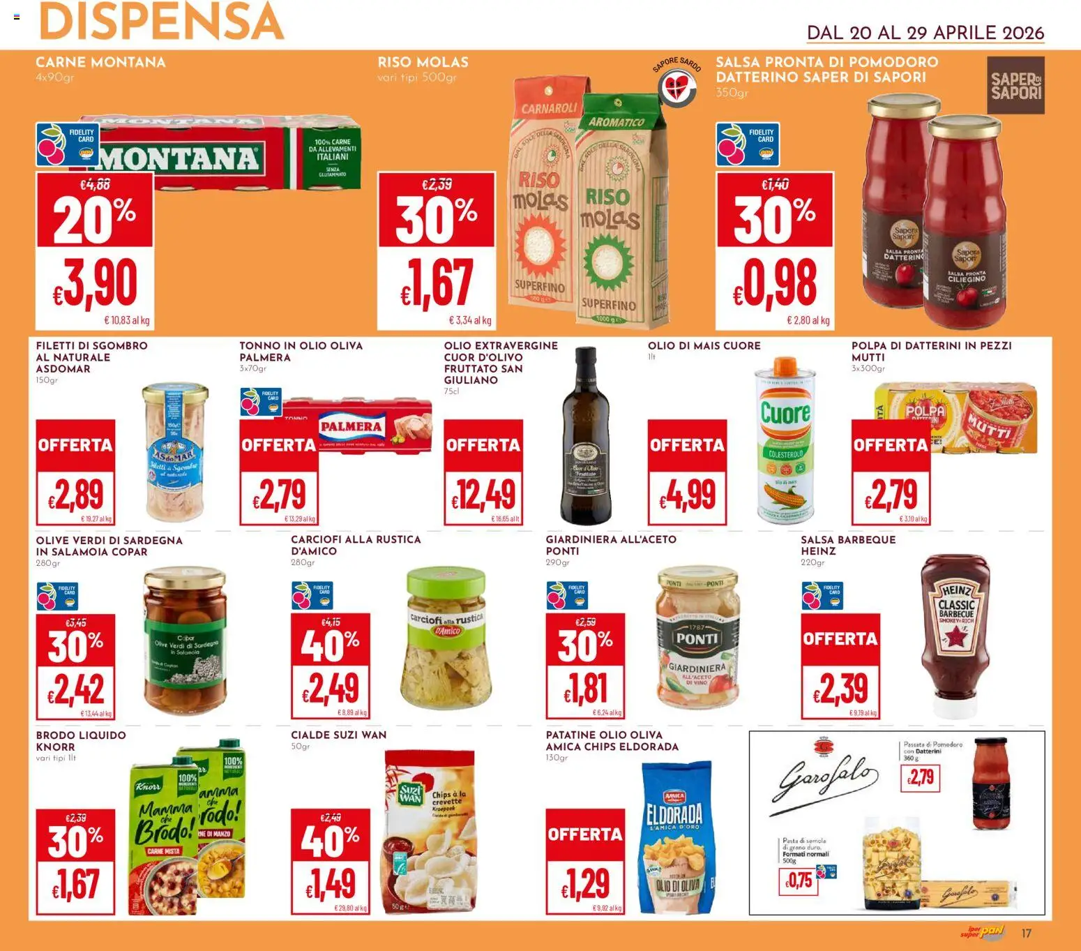 Volantino Pan del 20.04.2026 | Pagina: 17 | Prodotti: Manzo, Pomodoro, Olive, Vino