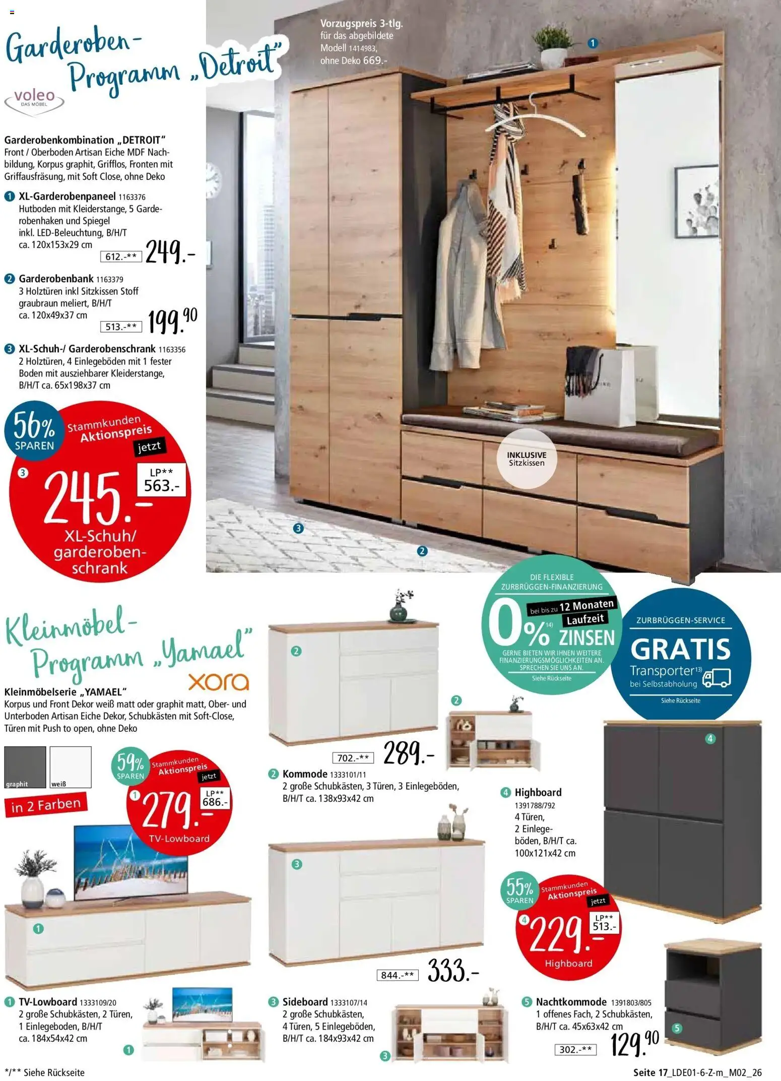 Zurbrüggen - Zurbrüggen: Unschlagbar günstig – gültig ab 26.01.2026 | Seite: 21 | Produkte: Sideboard, HIghboard, Kommode, Spiegel