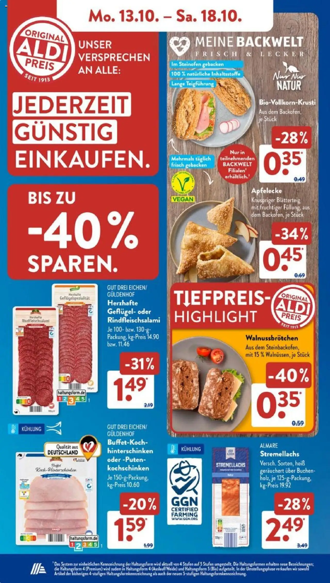Aldi Süd Prospekt 	 – gültig ab 13.10.2025 | Seite: 8 | Produkte: Kaminofen, Kuchen, Home creation