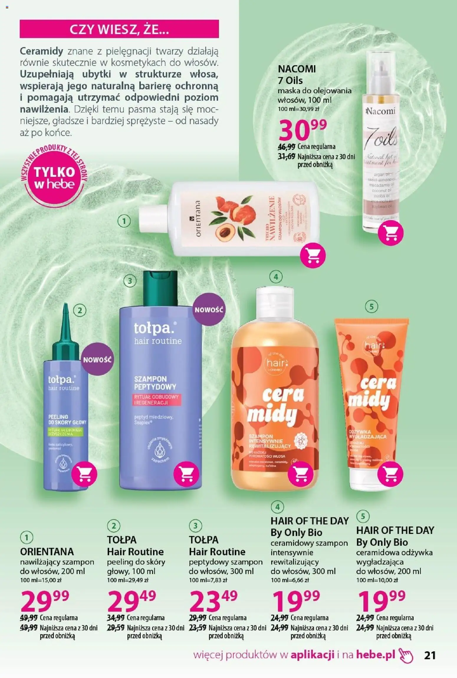 Hebe Gazetka - Katalog od 31.01.2026 | Strona: 21 | Produkty: Szampon, Odżywka, Maska, Peeling