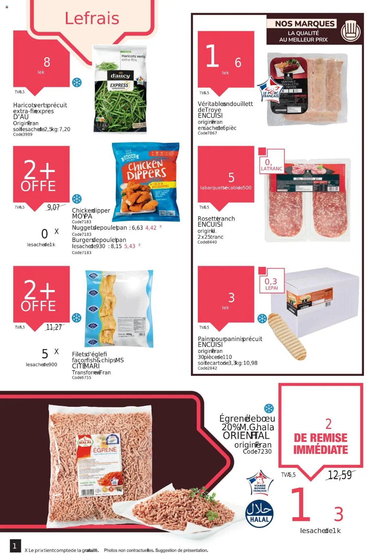 {H1} | Page: 10 | Produits: Haricots verts, Viande, Porc, Viande bovine